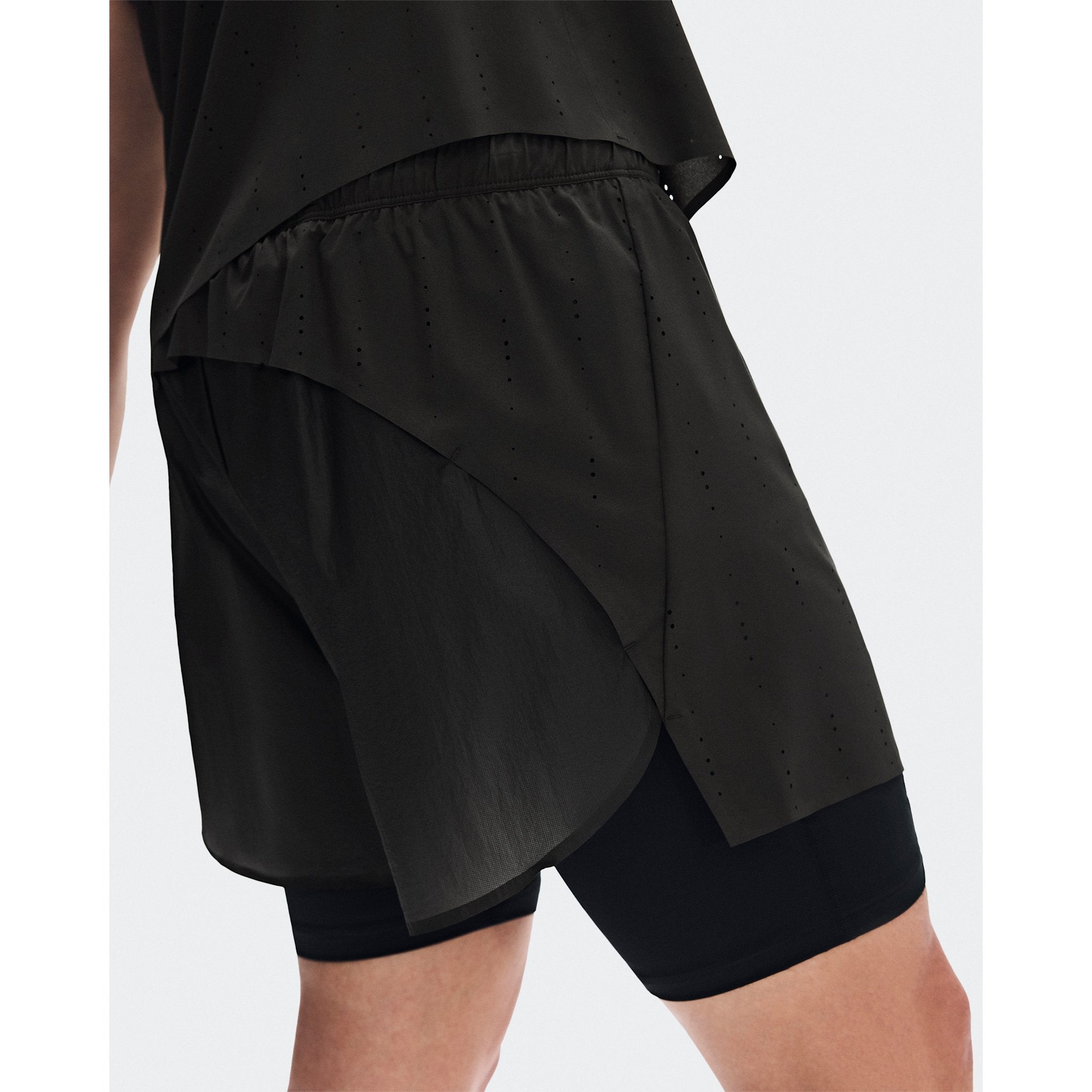 On Zero 2-in-1 Shorts PAF Molasses | Black