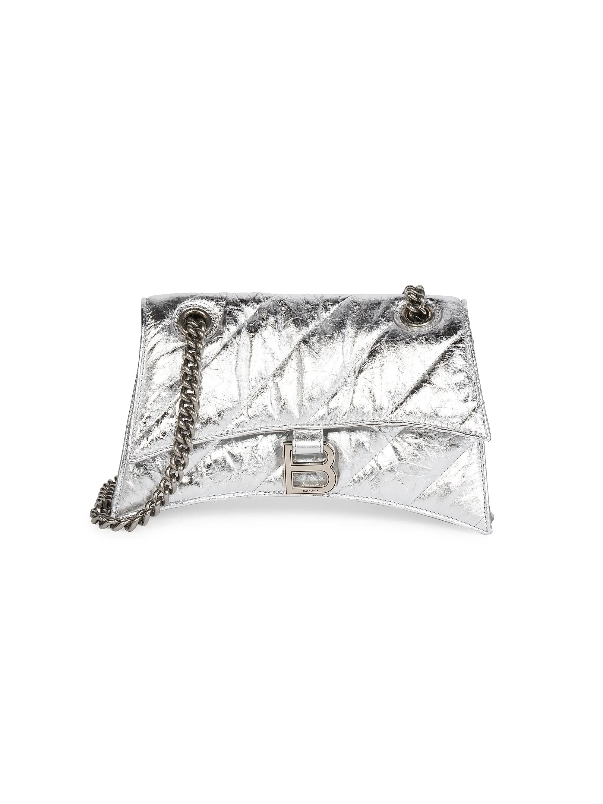 Balenciaga Crush Small Chain Bag Metallized Quilted