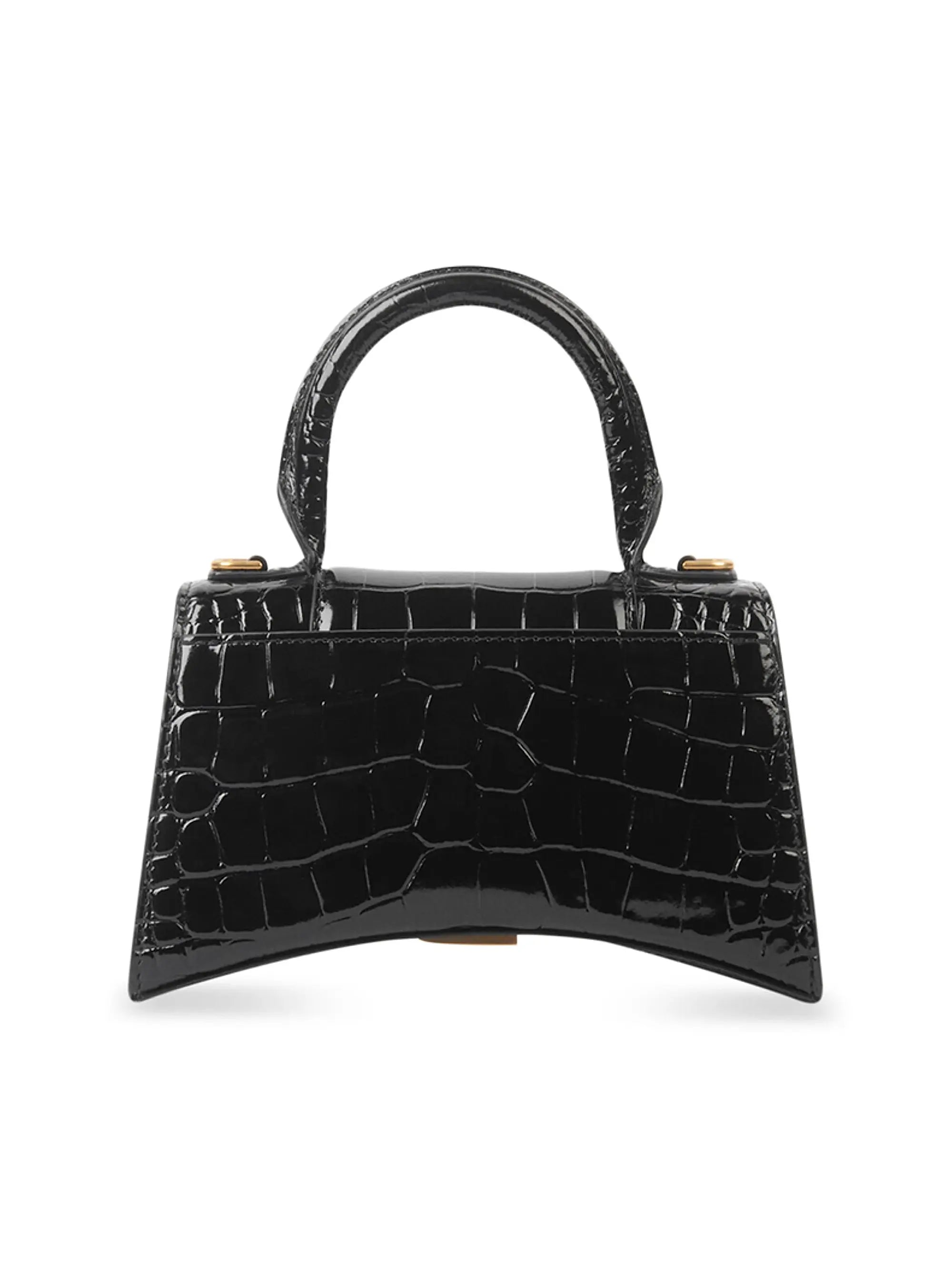 Balenciaga Hourglass XS Handbag Crocodile Embossed