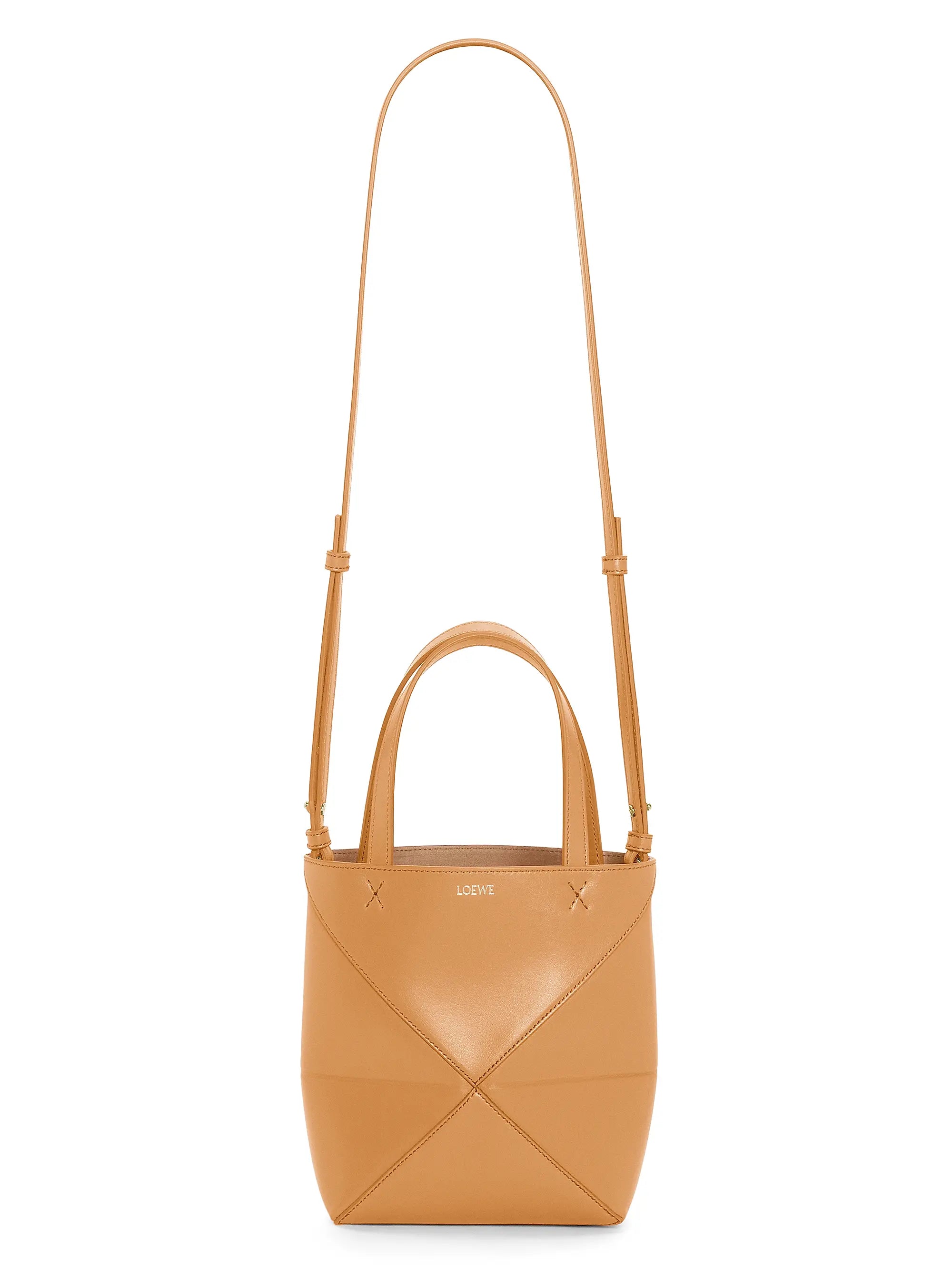 LOEWE Mini Puzzle Fold Leather Tote Bag