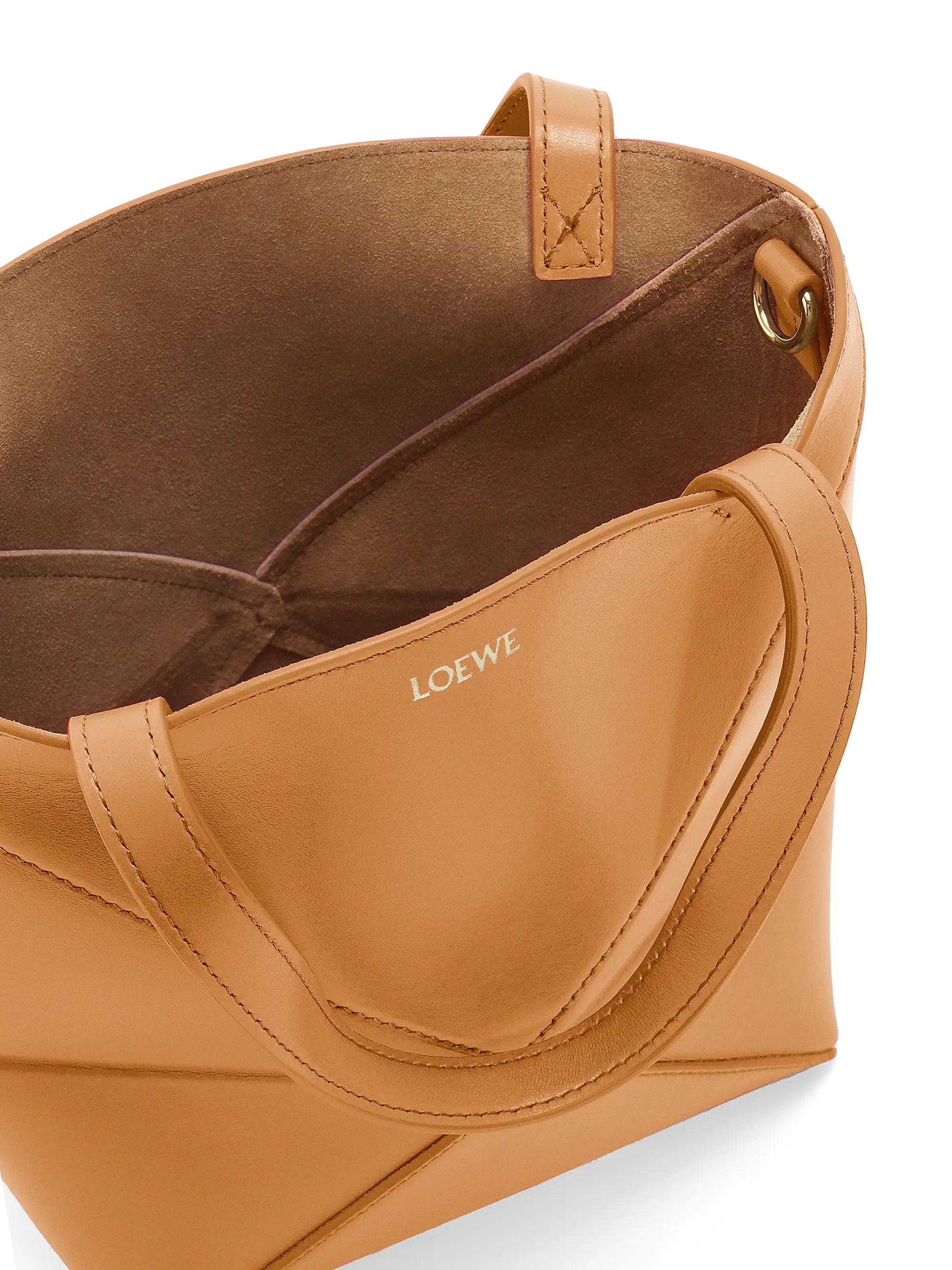LOEWE Mini Puzzle Fold Leather Tote Bag