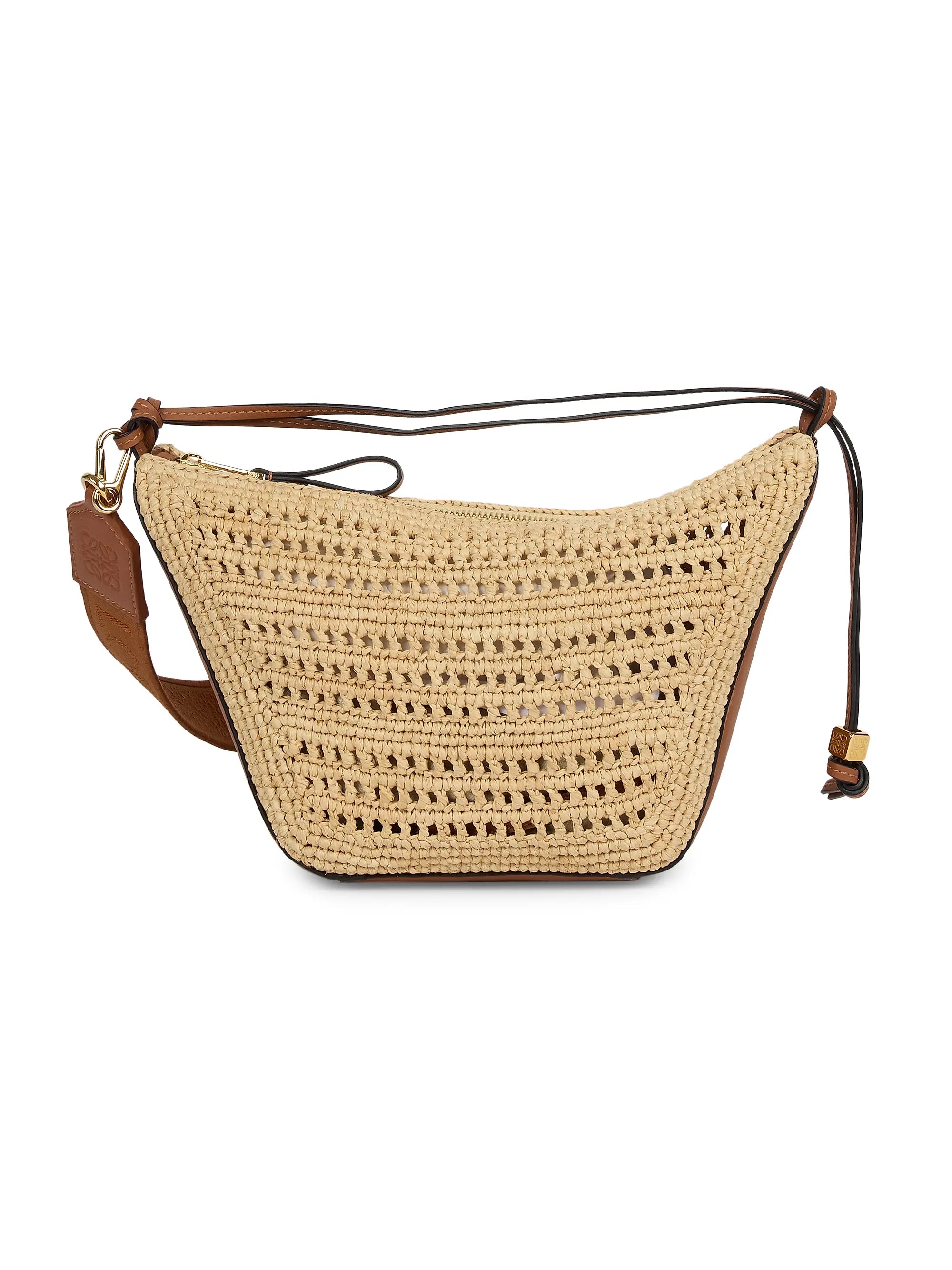 LOEWE LOEWE x Paula's Ibiza Mini Raffia Hammock Hobo Bag