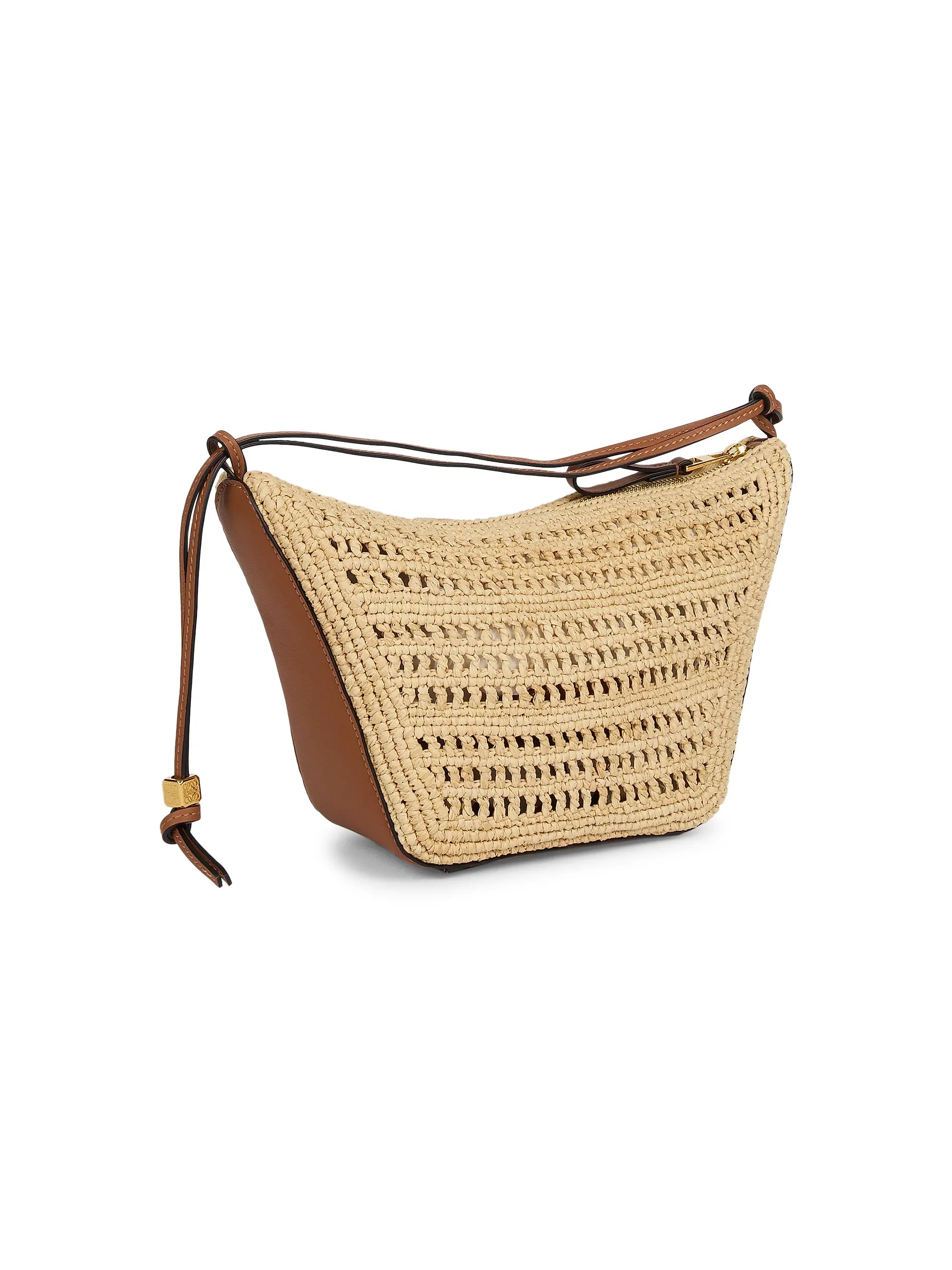 LOEWE LOEWE x Paula's Ibiza Mini Raffia Hammock Hobo Bag
