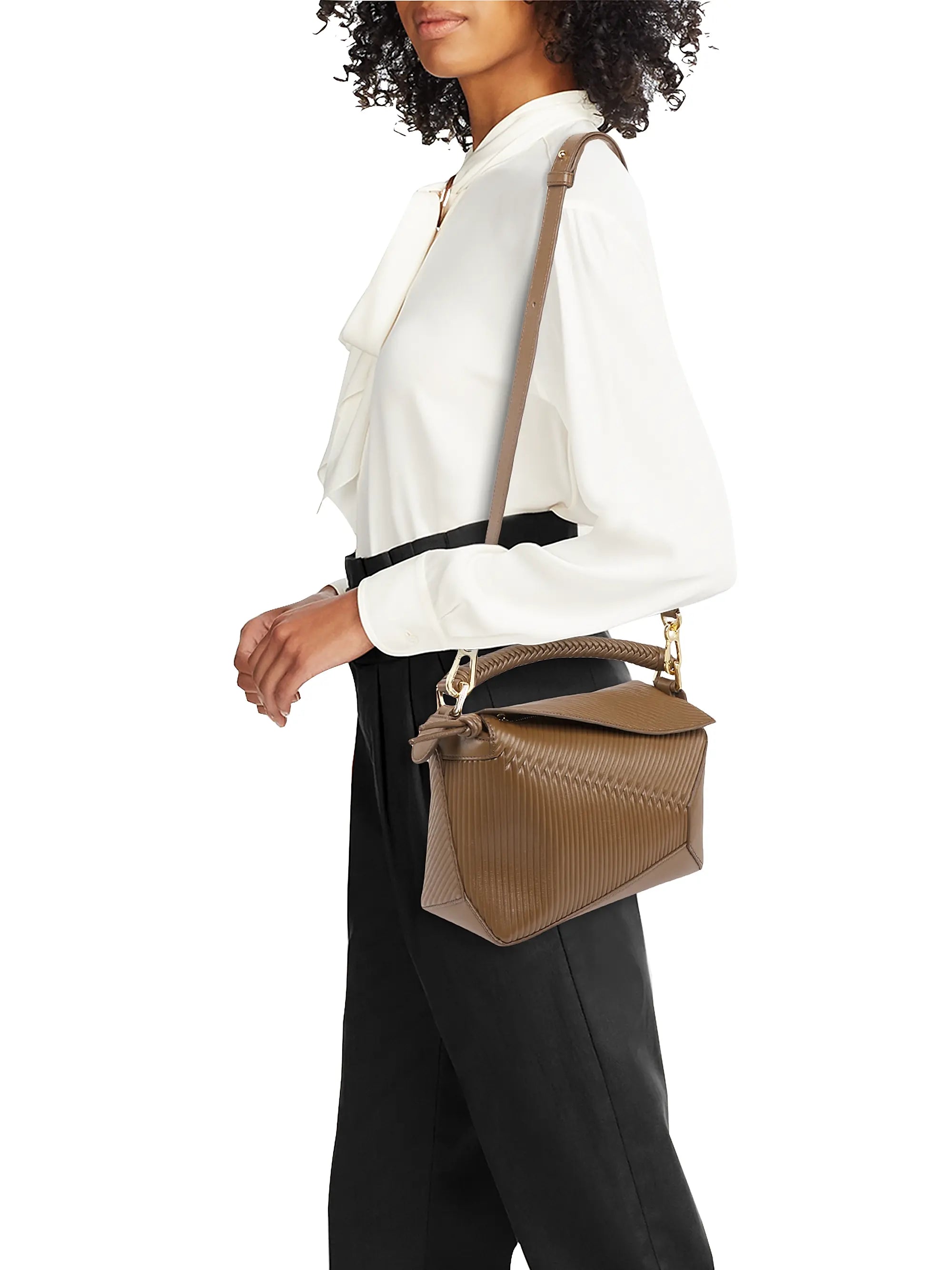 LOEWE Small Puzzle Edge Diamond Shoulder Bag