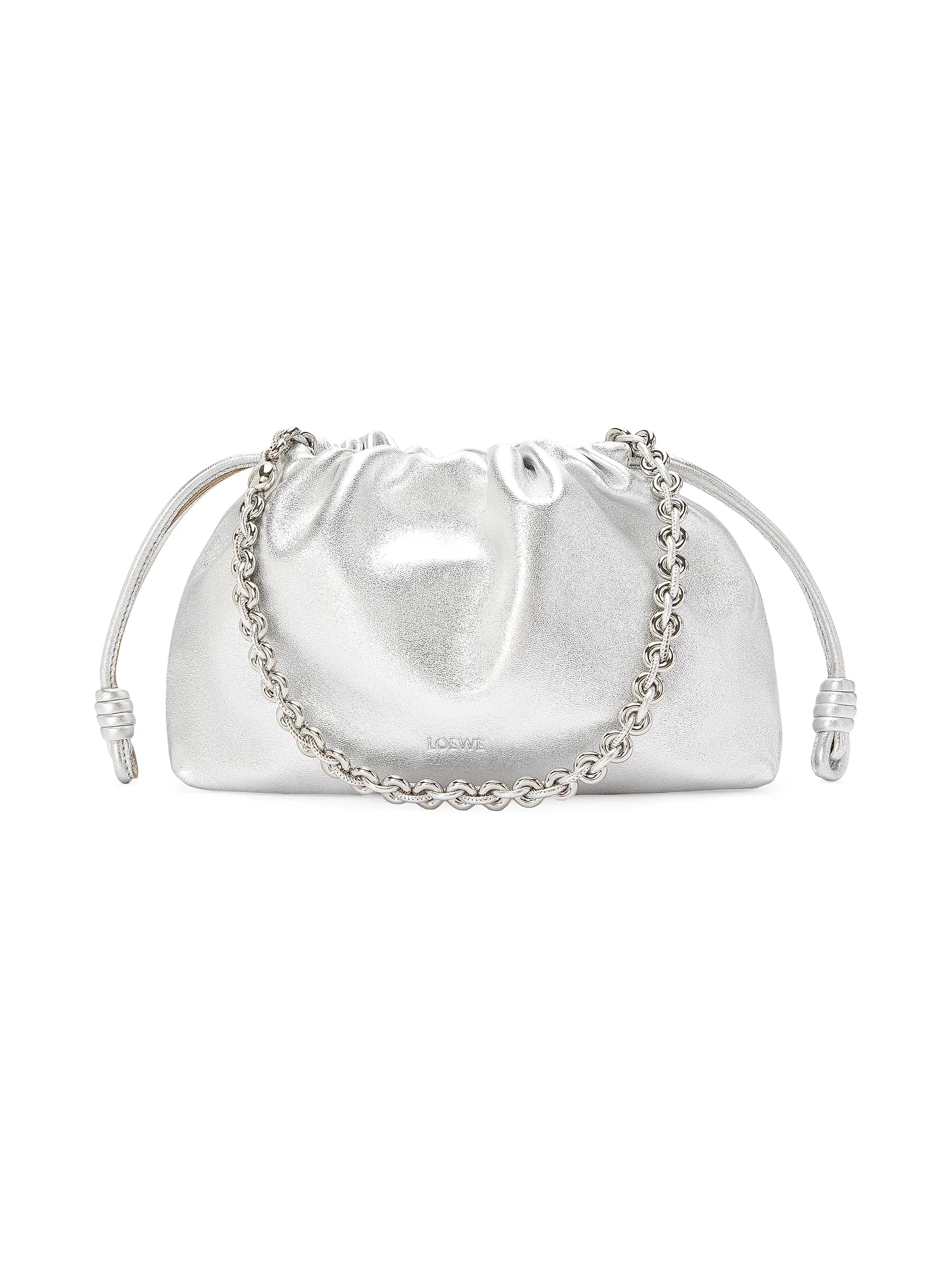 LOEWE Medium Flamenco Laminated Leather Shoulder Bag