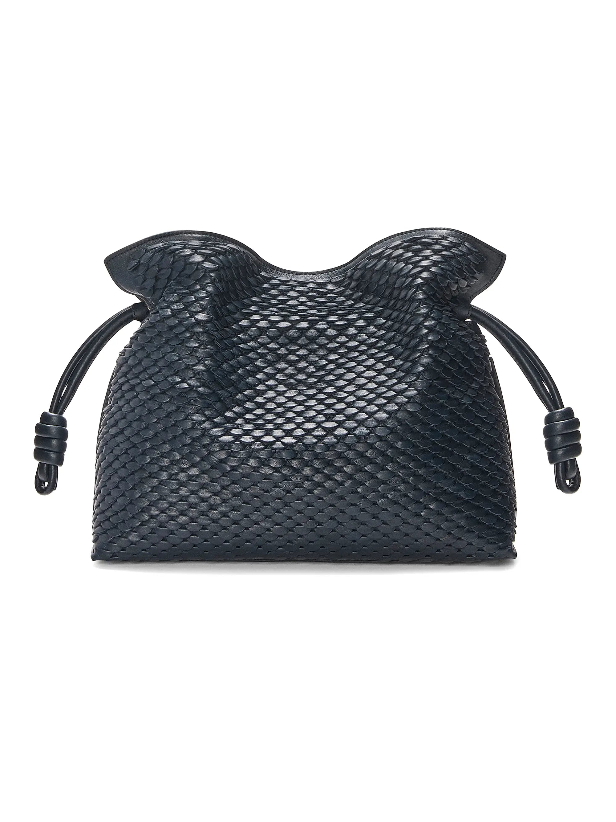 LOEWE Flamenco Scales Leather Clutch