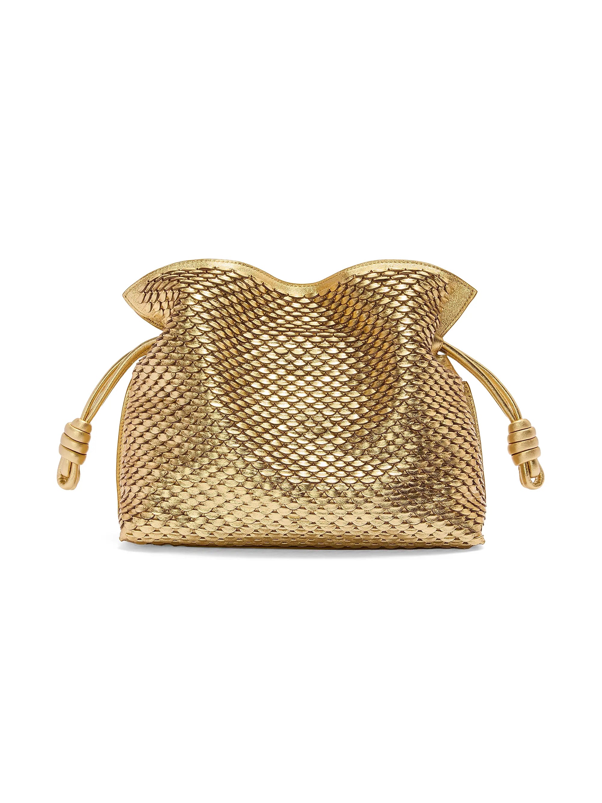 LOEWE Flamenco Scales Leather Clutch