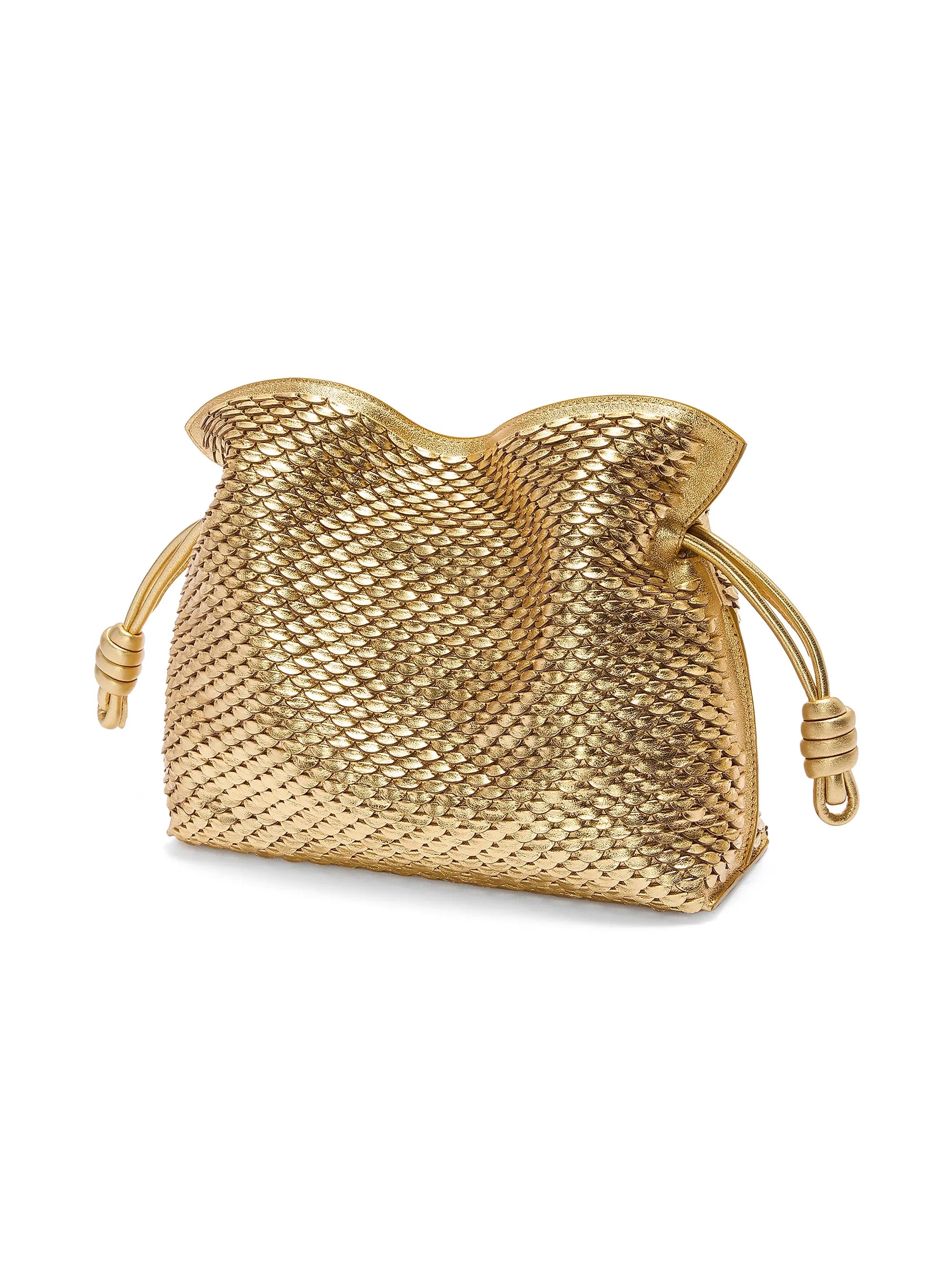 LOEWE Flamenco Scales Leather Clutch