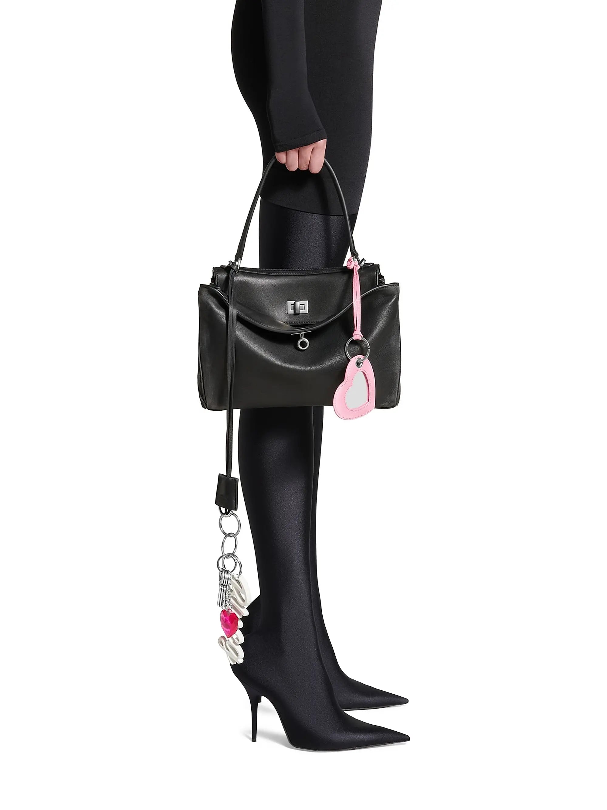 Balenciaga Rodeo Small Handbag Used Effect with One Charm