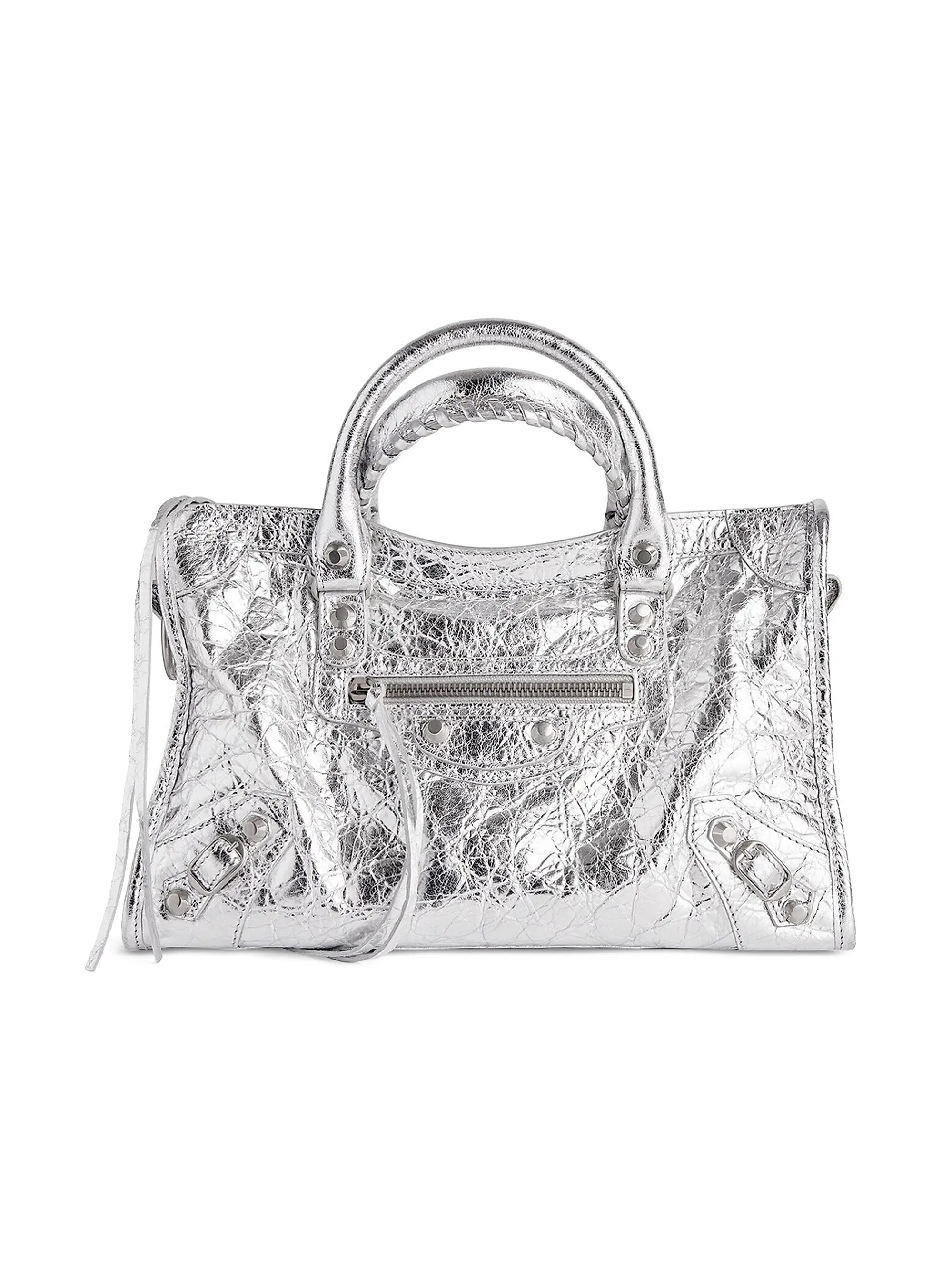 Balenciaga Le City Small Top Handle Metallized Bag