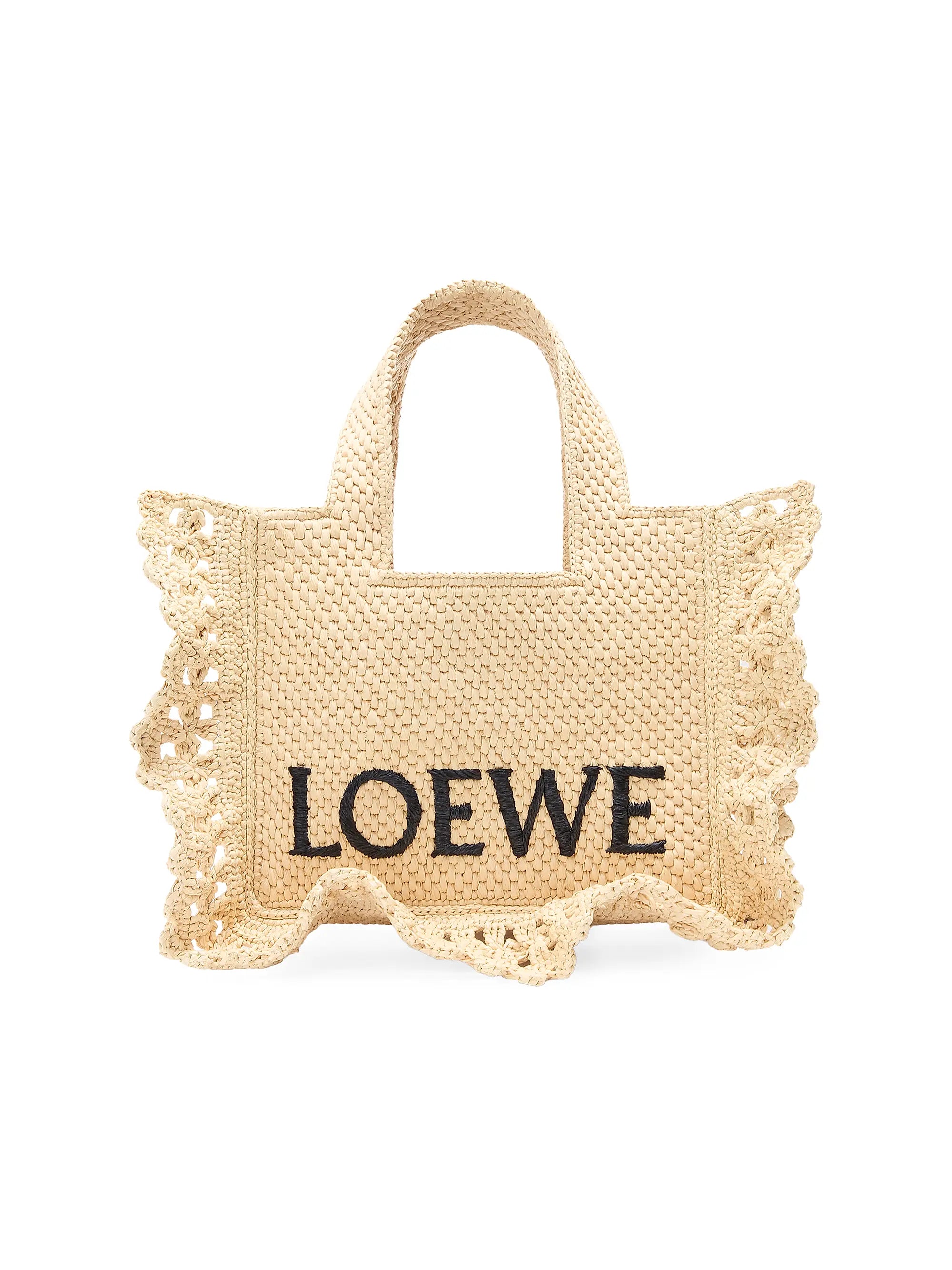 LOEWE LOEWE x Paula's Ibiza Font Raffia Tote Bag
