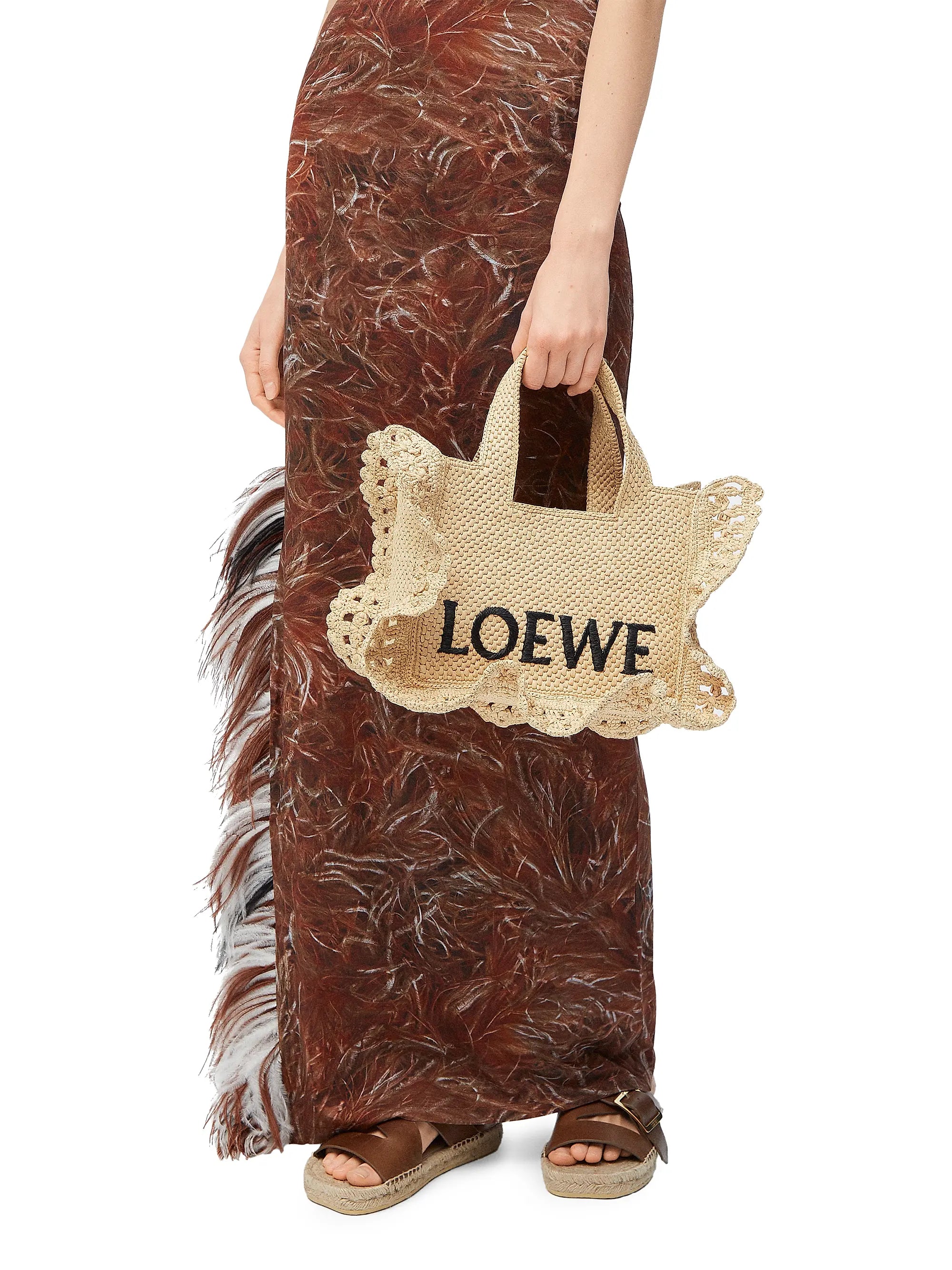 LOEWE LOEWE x Paula's Ibiza Font Raffia Tote Bag