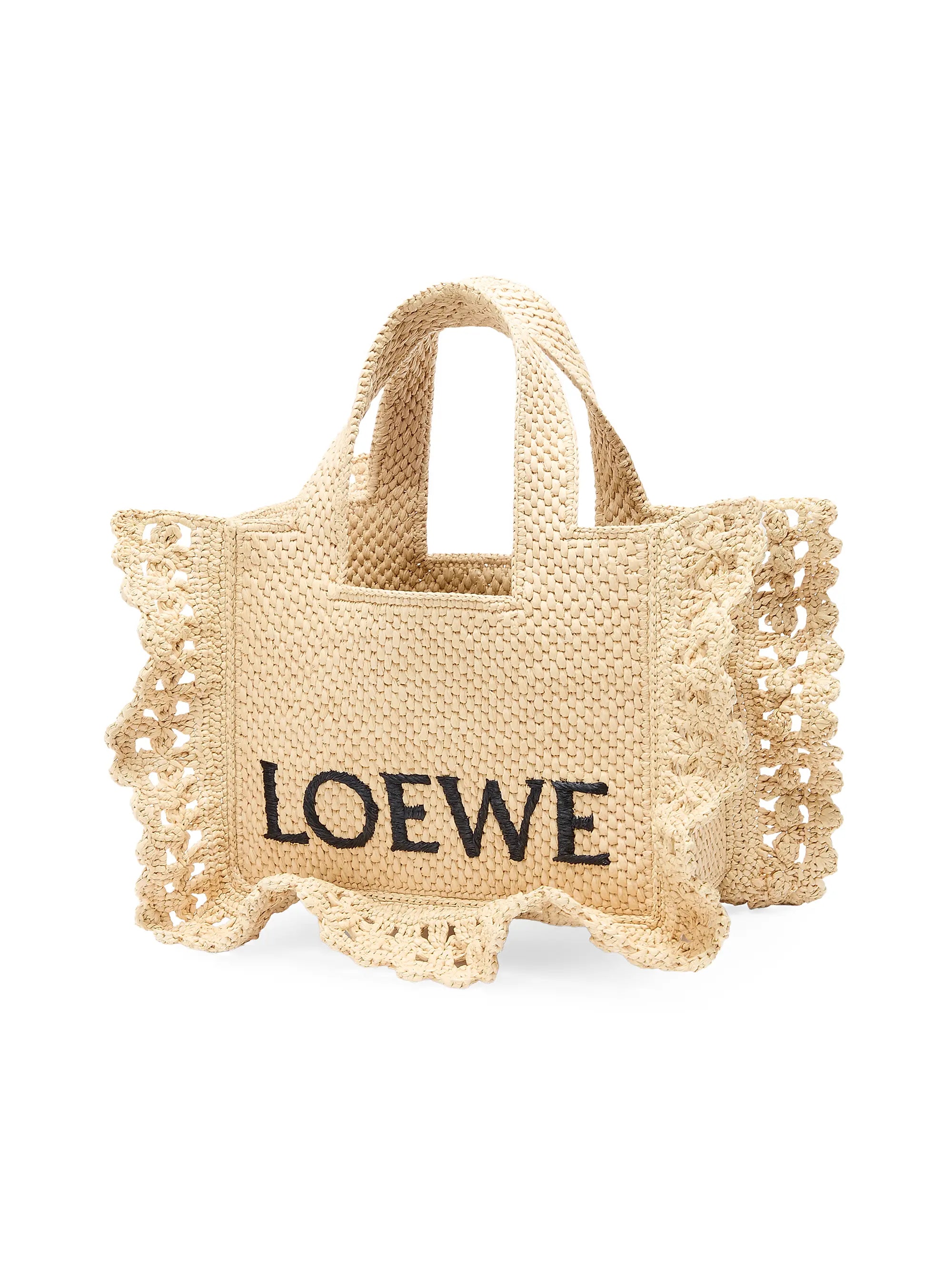 LOEWE LOEWE x Paula's Ibiza Font Raffia Tote Bag