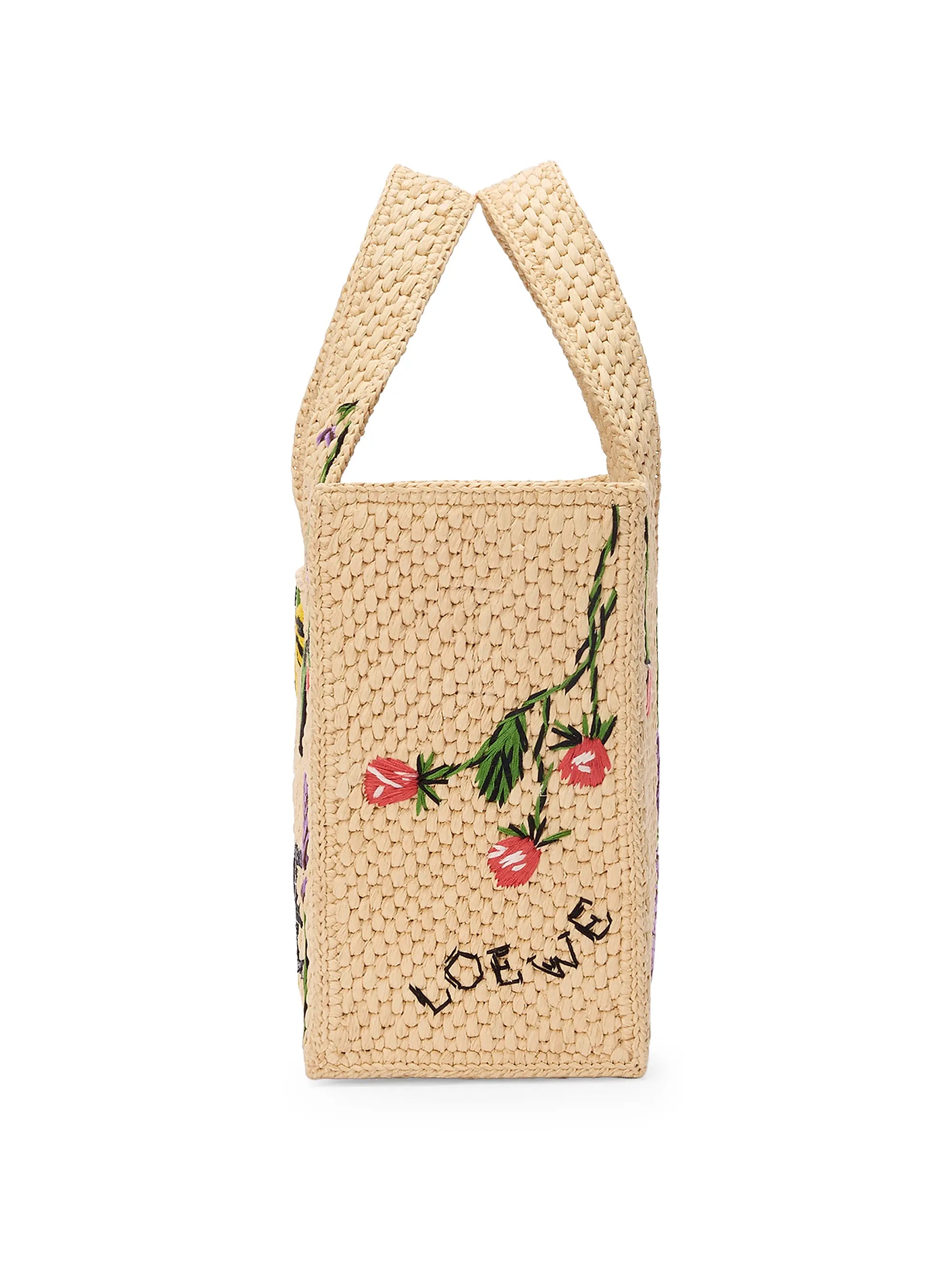 LOEWE LOEWE x Paula's Ibiza Font Floral Raffia Tote Bag