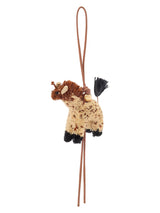 LOEWE LOEWE x Paula's Ibiza Raffia & Leather Giraffe Charm