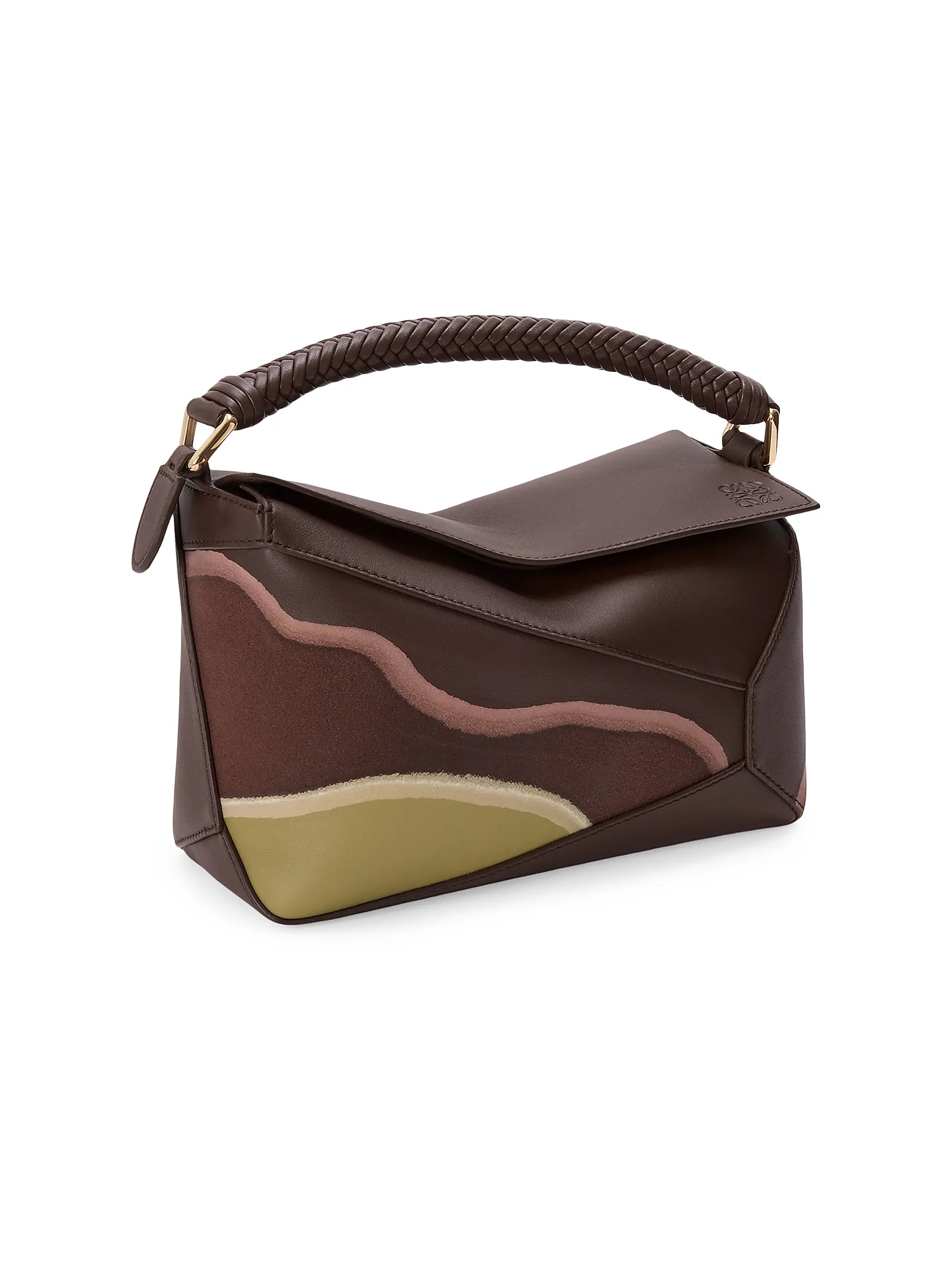 LOEWE Puzzle Edge Landscape Leather Top Handle Bag