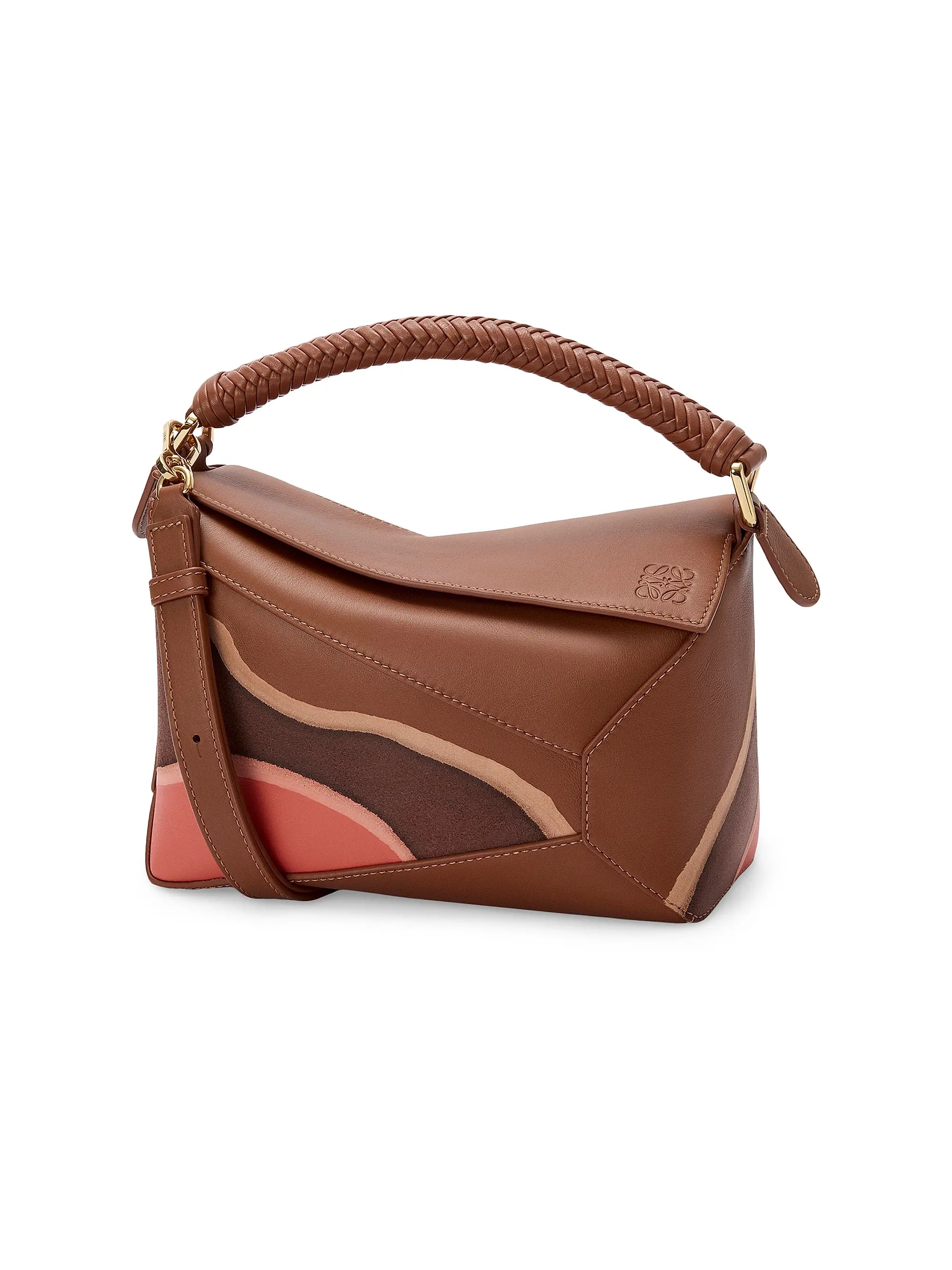LOEWE Puzzle Edge Landscape Leather Top Handle Bag