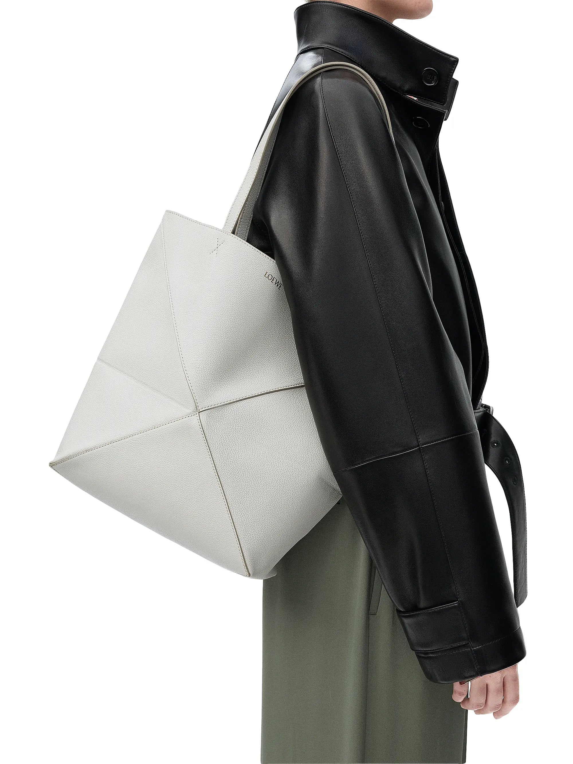 LOEWE Medium Puzzle Fold Grained Leather Tote Bag