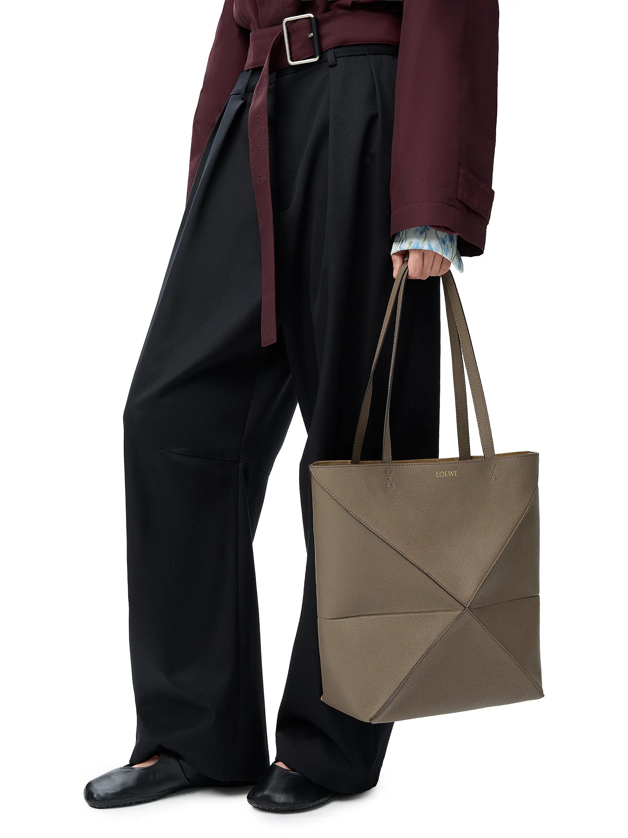 LOEWE Medium Puzzle Fold Grained Leather Tote Bag