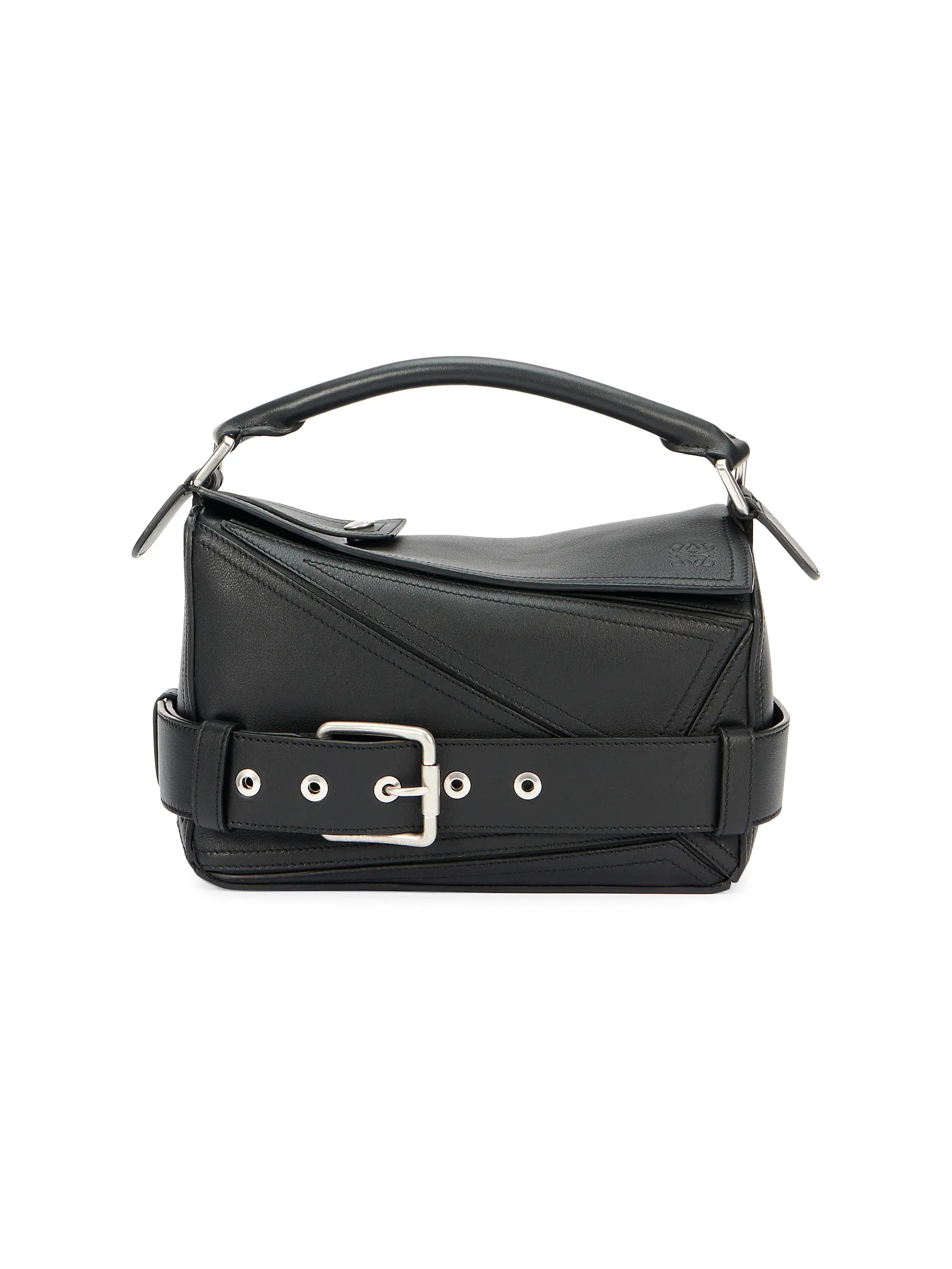 LOEWE Puzzle Biker Leather Top Handle Bag