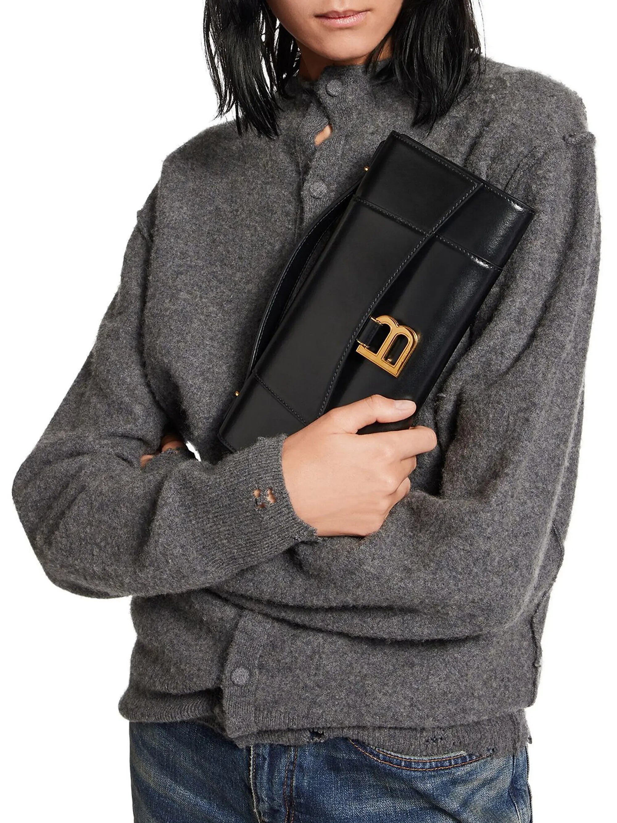 Balenciaga Hourglass Pochette with Chain