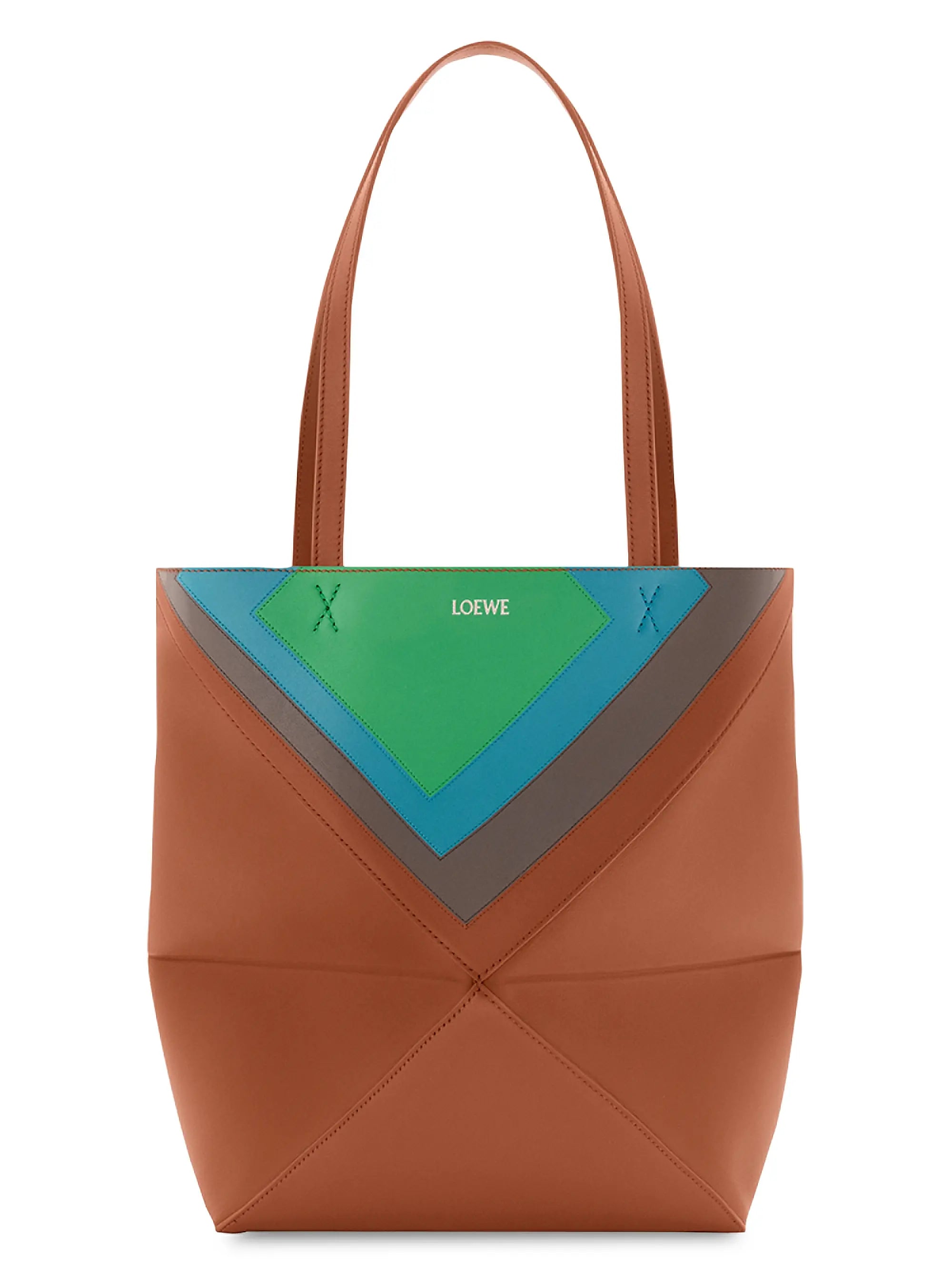 LOEWE LOEWE x Albers Medium Puzzle Fold Leather Tote Bag