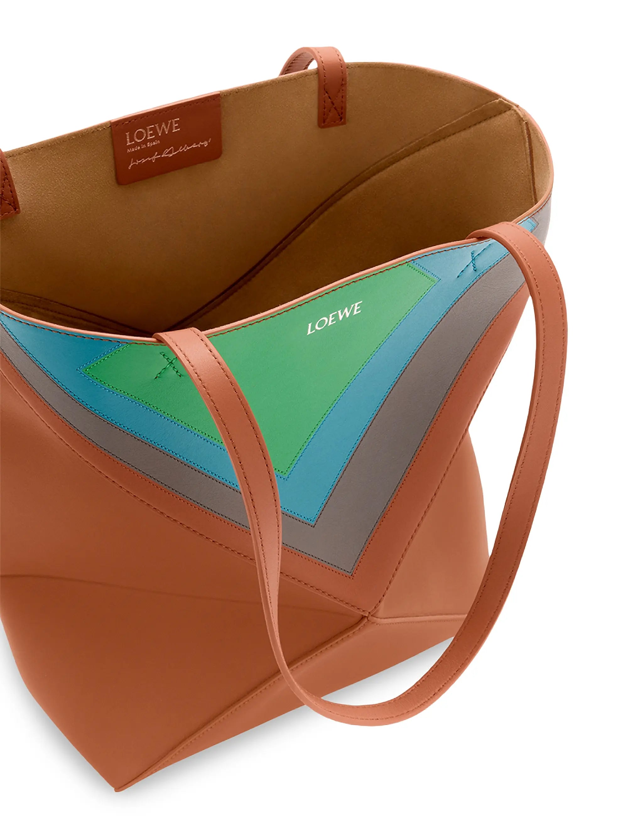 LOEWE LOEWE x Albers Medium Puzzle Fold Leather Tote Bag