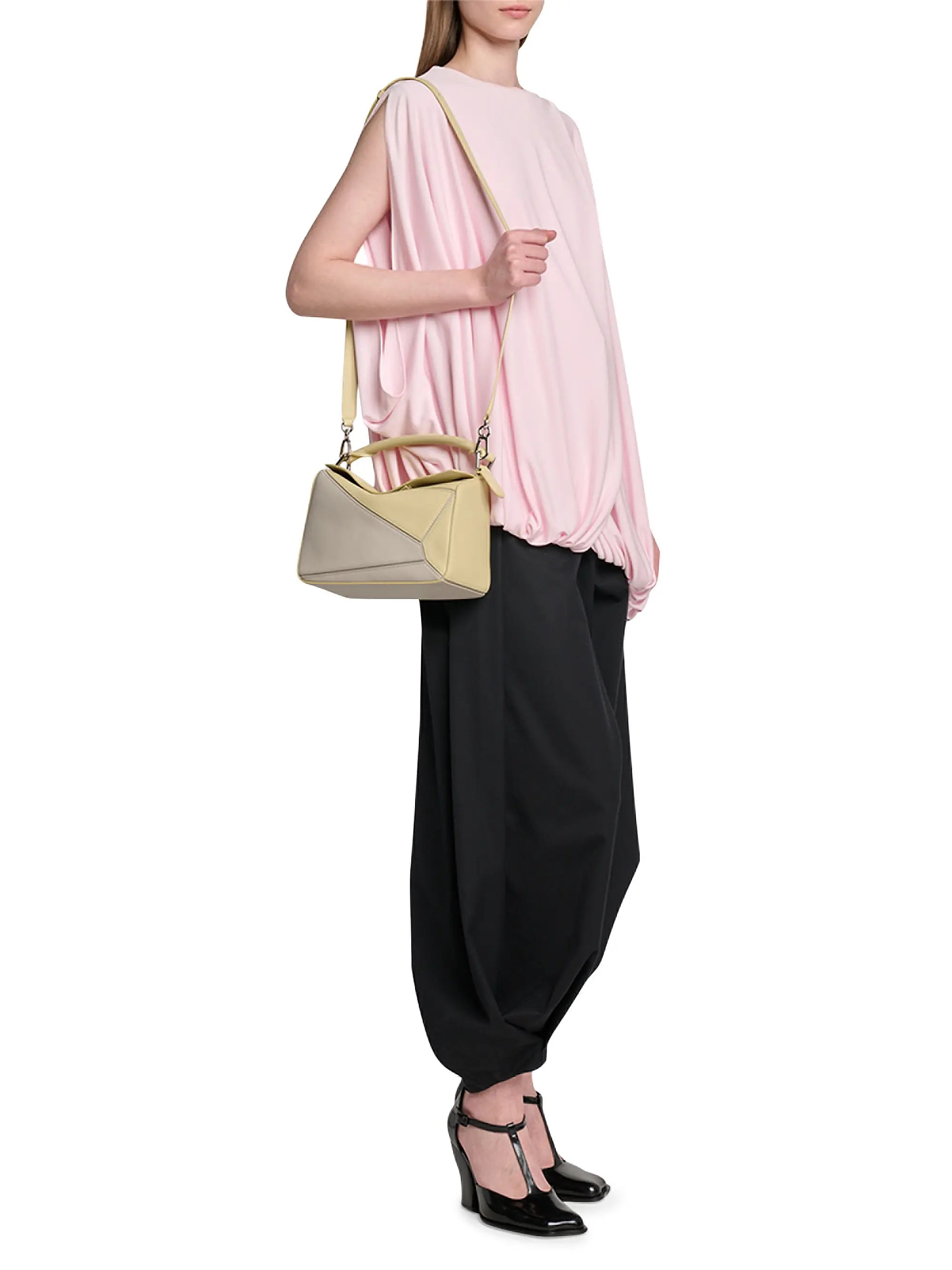 LOEWE LOEWE x Albers Small Puzzle Leather Top Handle Bag