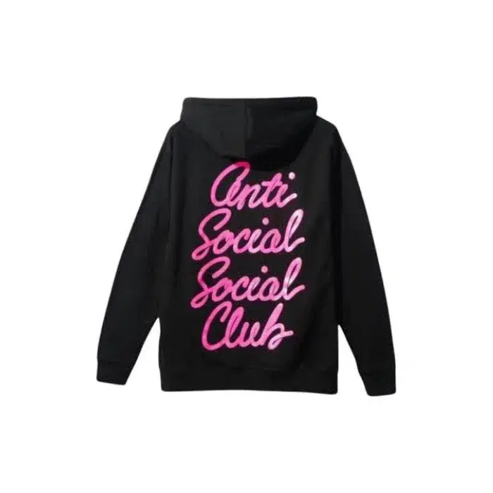 Anti Social Social Club Hoodie Pink Cursive
