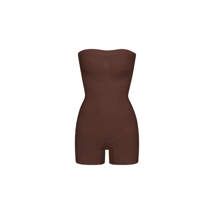 Skims Seamless Sculpt Strapless Shortie Bodysuit Cocoa