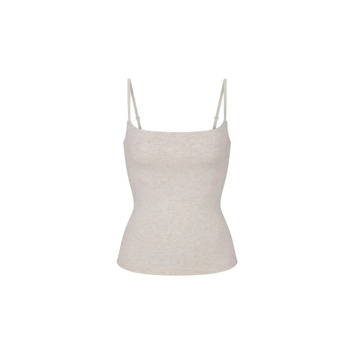 Skims Cotton Jersey Cami Heather Oatmeal