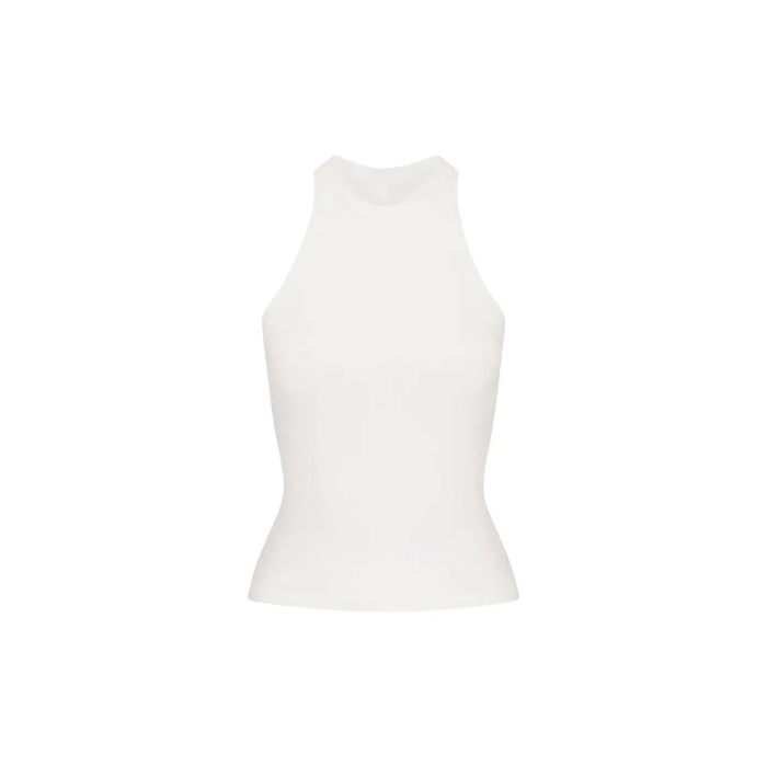 Skims Soft Lounge High Neck Tank Marble