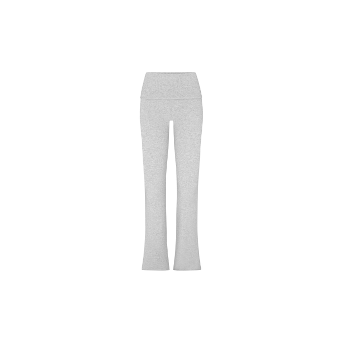 Skims Cotton Jersey Foldover Pant Light Heather Grey