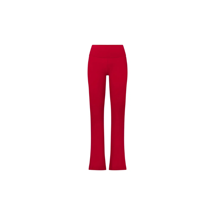 Skims Cotton Jersey Foldover Pant Cranberry