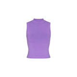 Skims Cotton Jersey Mock Neck Tank Ultra Violet