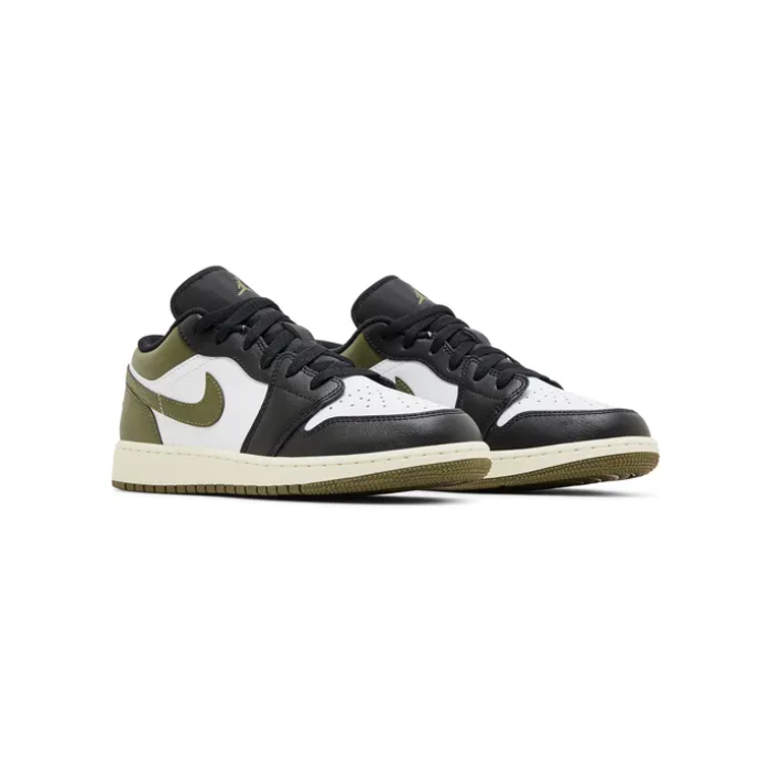 Nike Air Jordan 1 Low GS 'Black Toe Medium Olive'