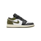 Nike Air Jordan 1 Low GS 'Black Toe Medium Olive'