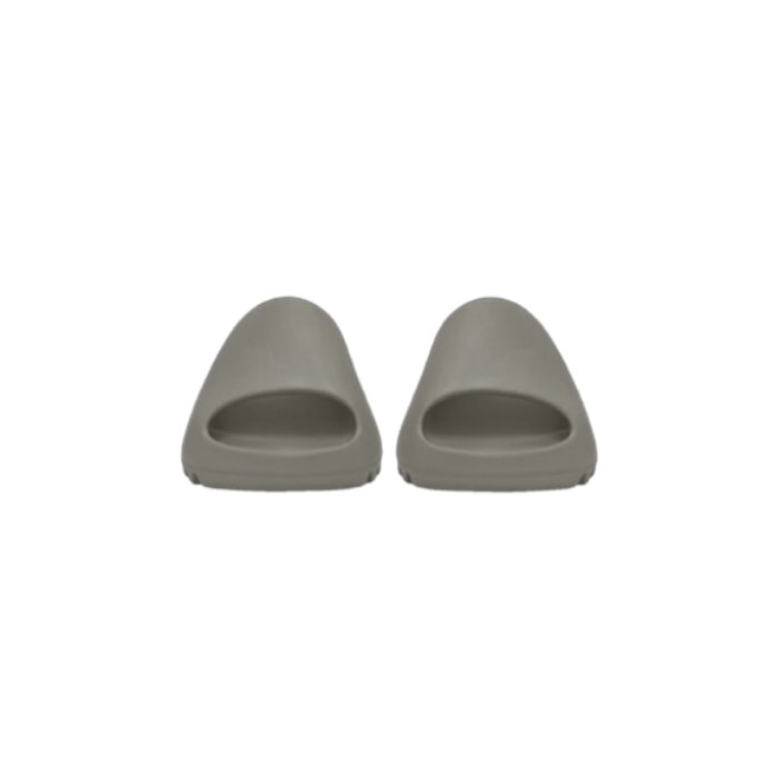 Pair of grey Yeezy Slides