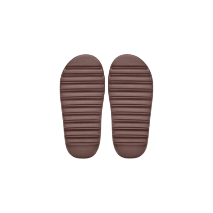 Pair of brown Yeezy Slides slippers
