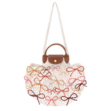 Longchamp Le Pliage Collection L Mesh bag Ecru