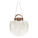 Longchamp Le Pliage Filet L Mesh bag Ecru