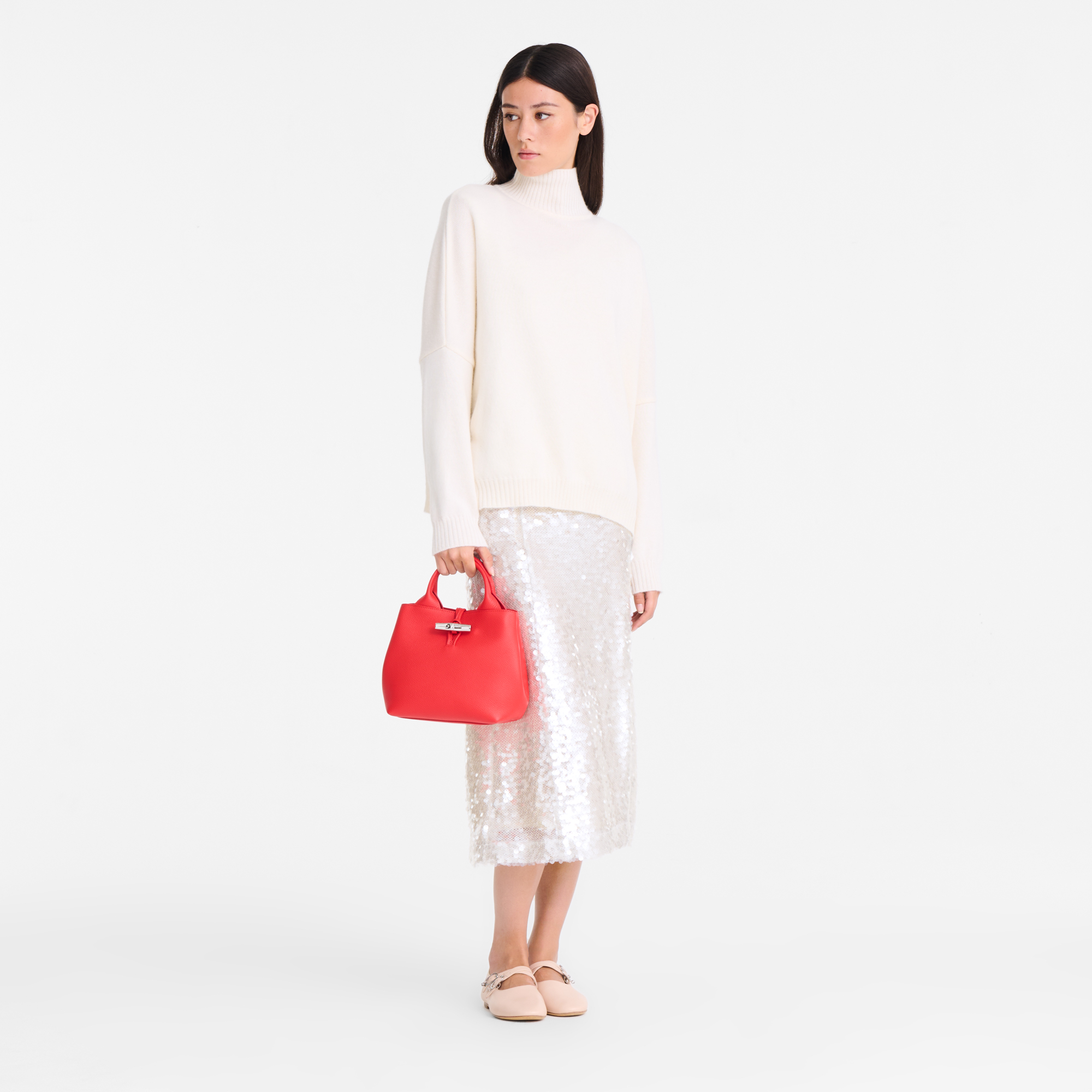 Longchamp Le Roseau S Handbag Vermilion