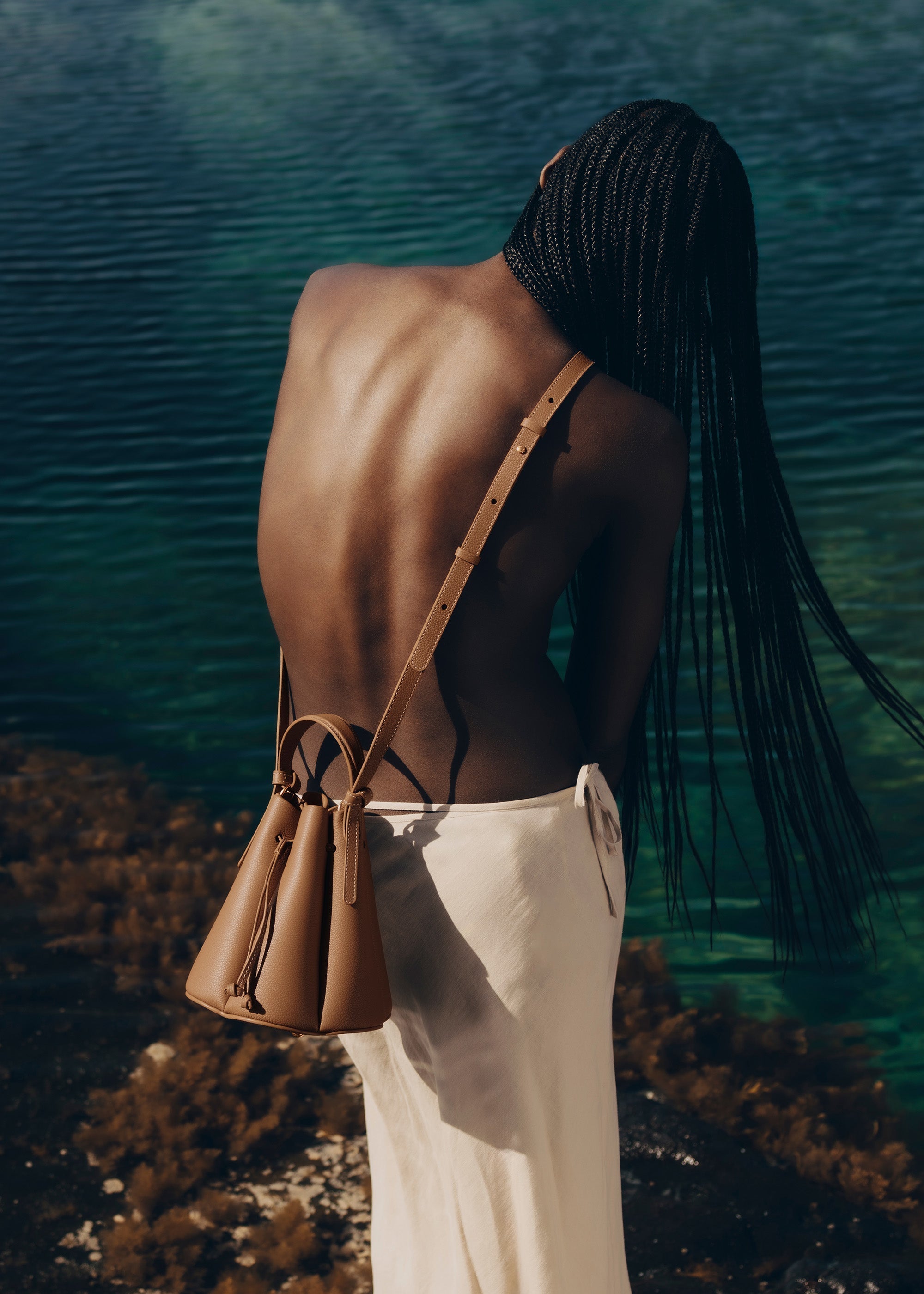 Polene Numero Huit Mini Textured Camel