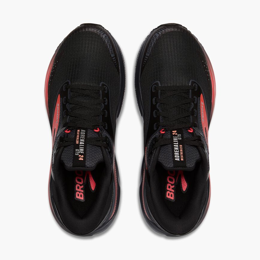 Brooks Adrenaline GTS 24 Weatherized Black/Ebony/Hot Coral (Women's)