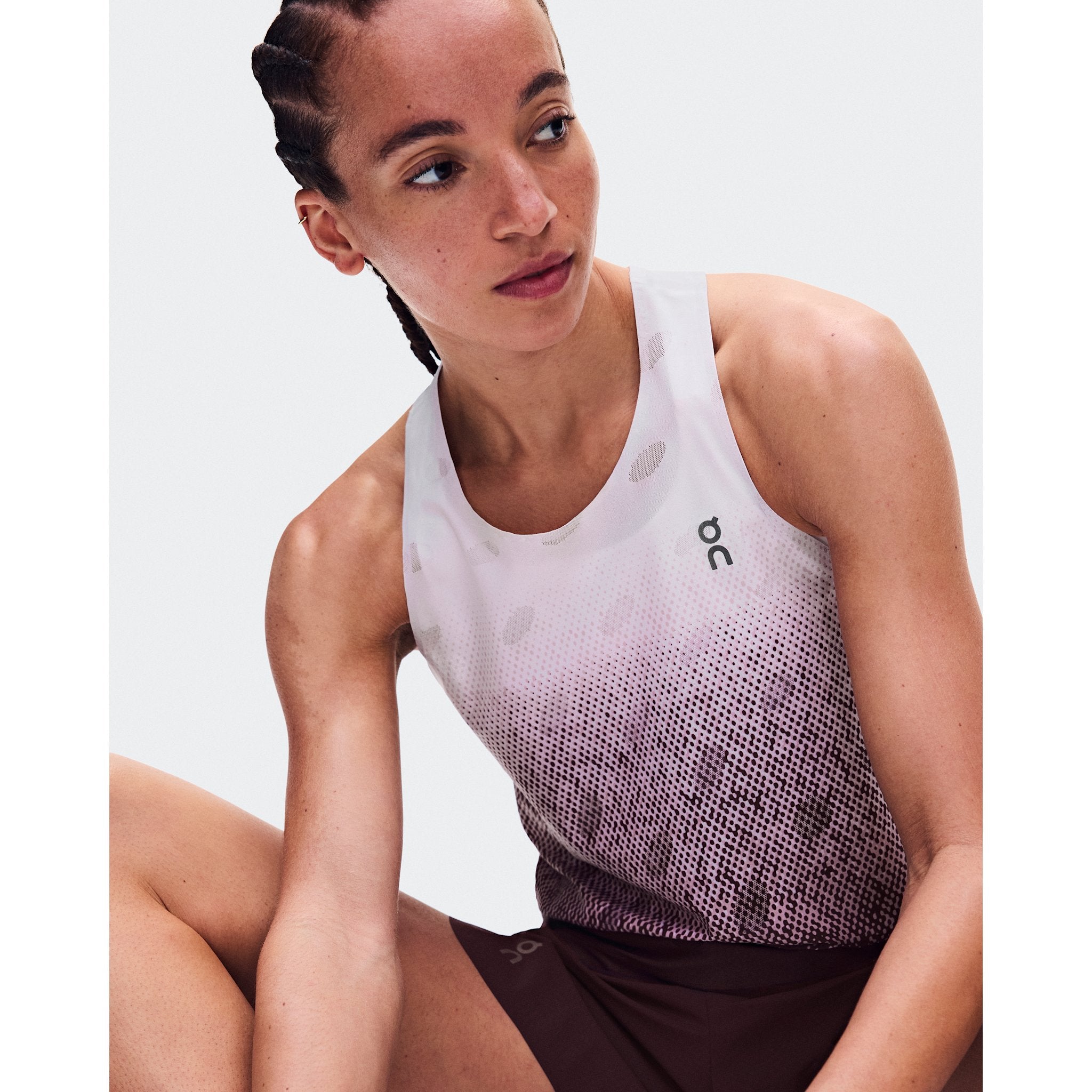 On Zero Tank Breathe Foxglove | White