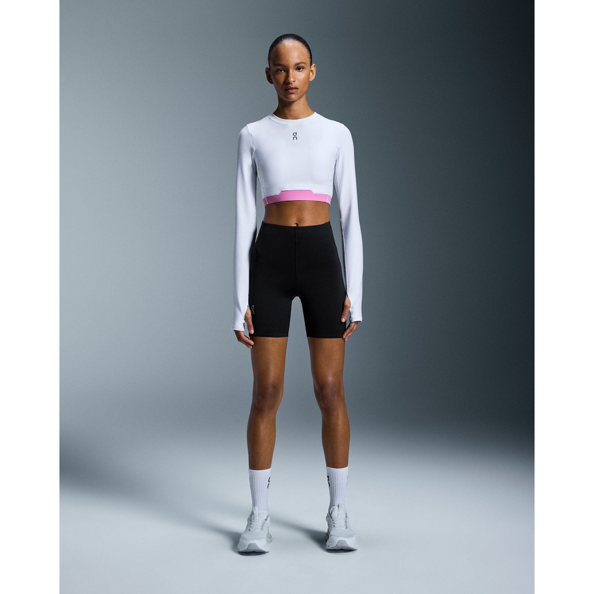 On Train Long Sleeve Crop White