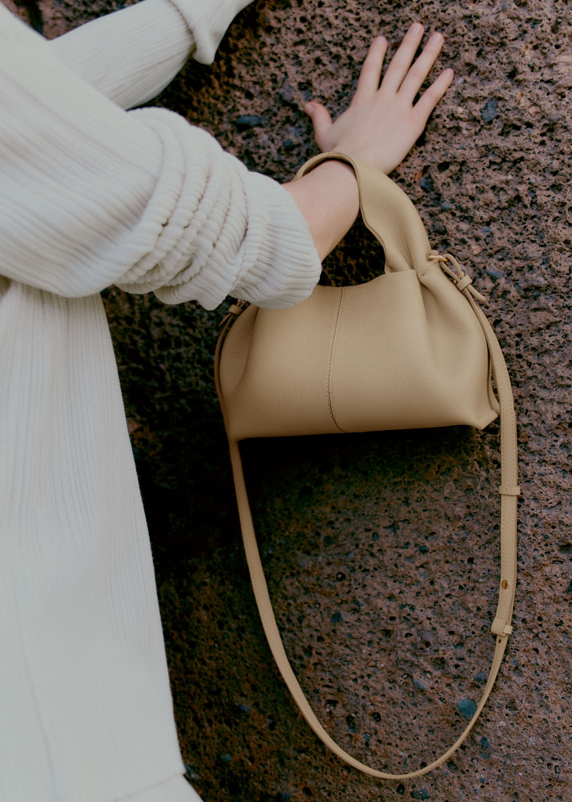 Polene Numero Neuf Mini Textured Sand