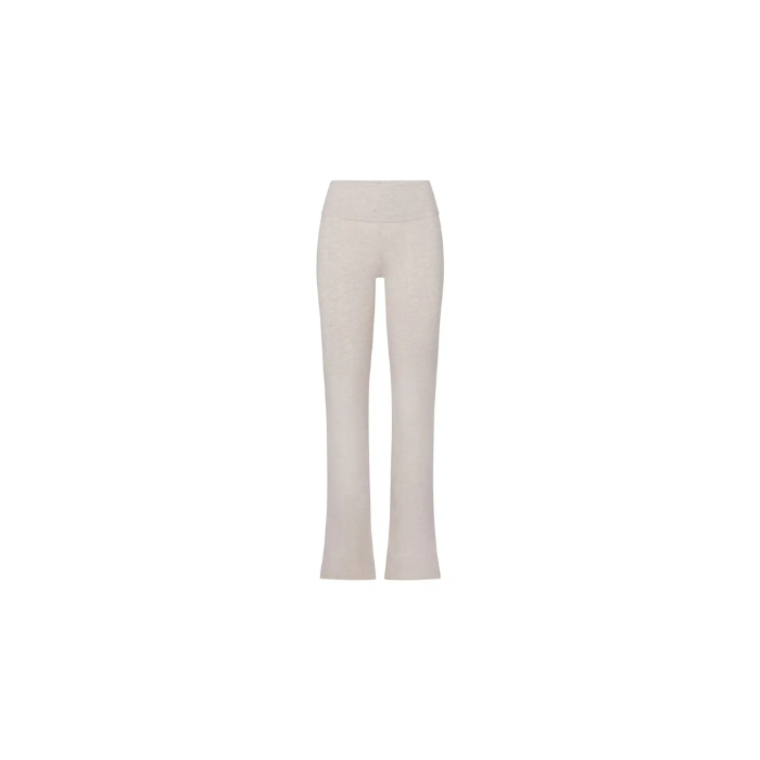 Skims Cotton Jersey Foldover Pant Heather Oatmeal