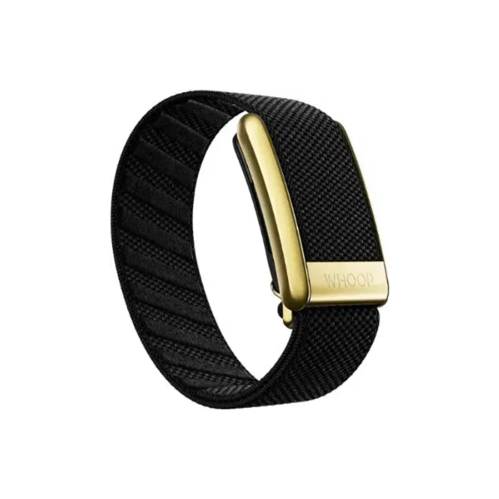 Whoop 4.0 Onyx With Gold Superknit Band (1 Year Subscription Included)