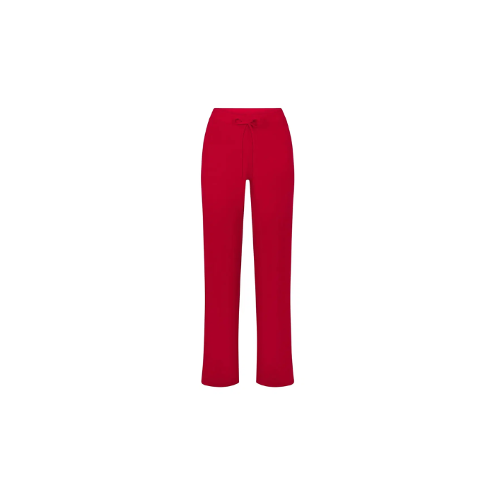 Skims Cotton Jersey Straight Leg Pant Cranberry